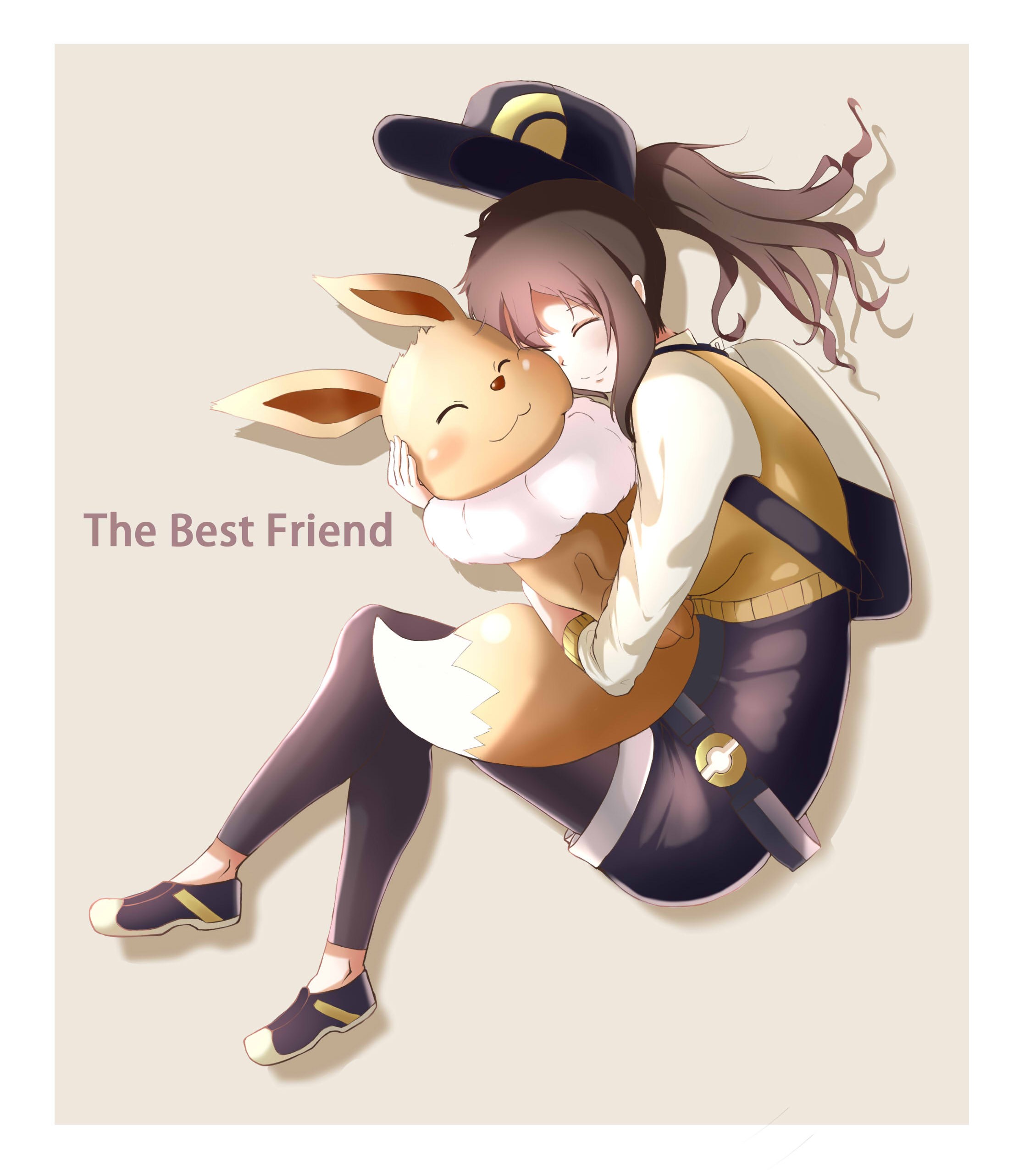 Anime Anime Girls Pokemon Pokemon Go Pokemon Trainers Eevee Long Hair Baseball Caps 2222x2565