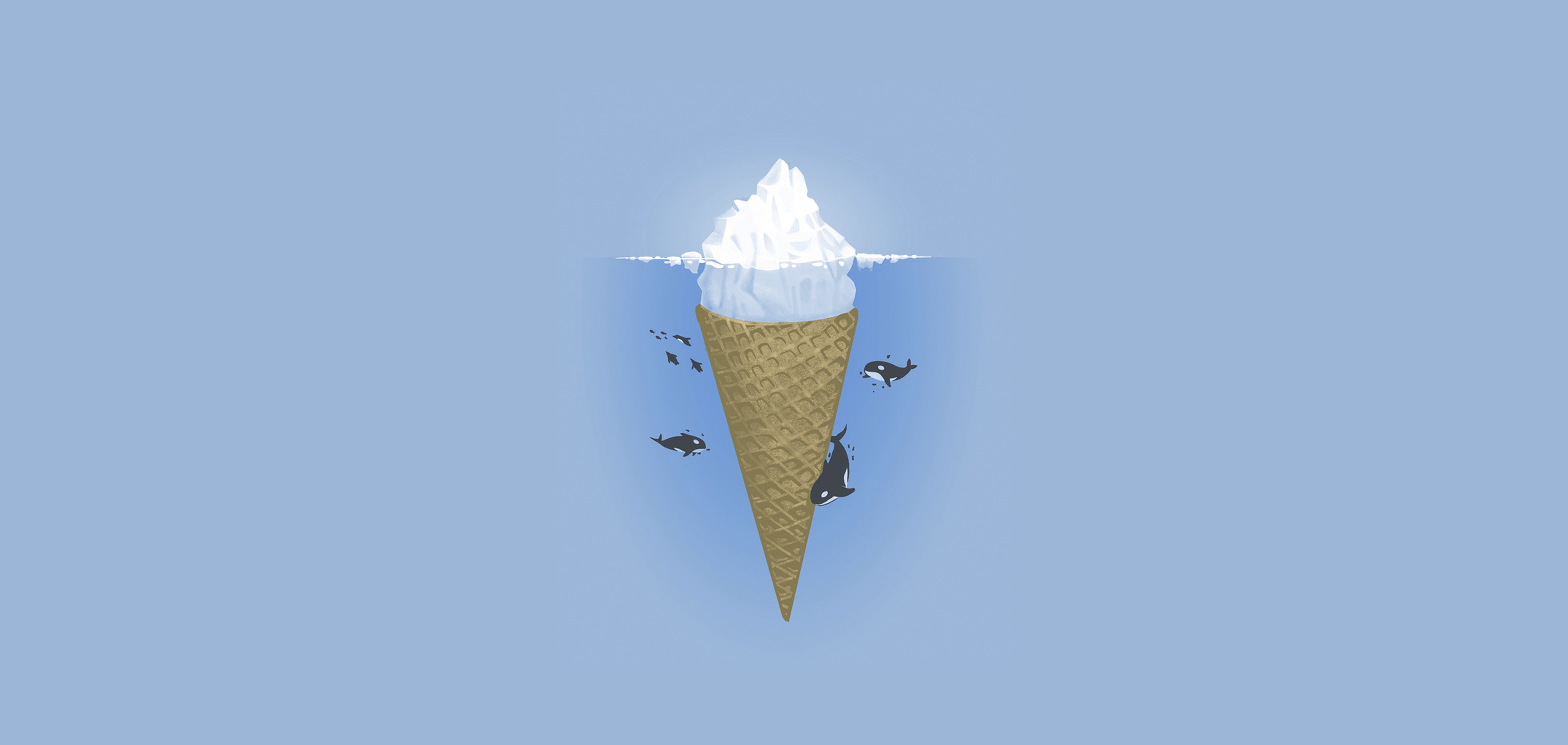 Minimalism Ice Cream Orca 4000x1900