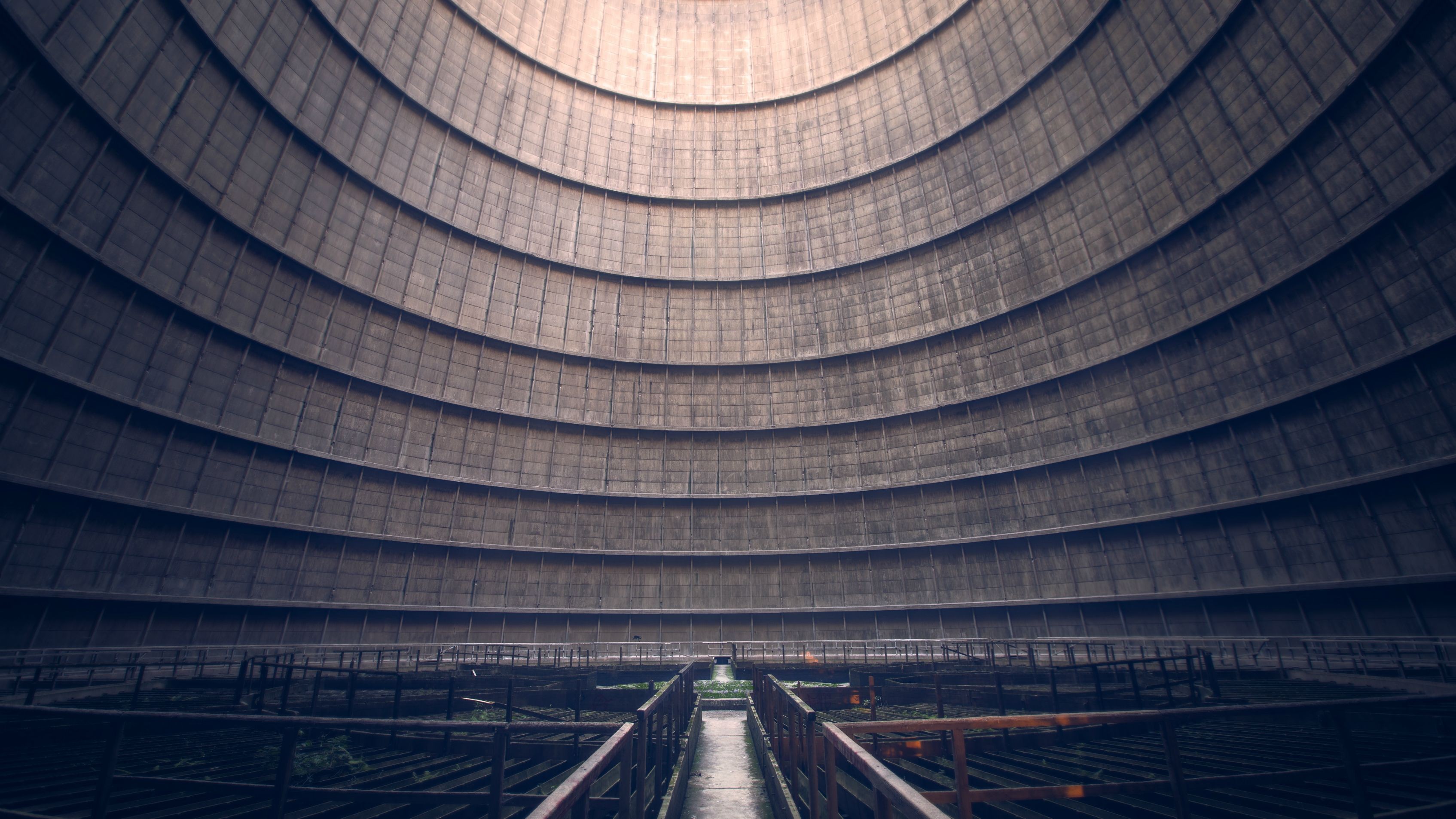 Power Plant Cooling Towers Belgium Abandoned Photography 3389x1906