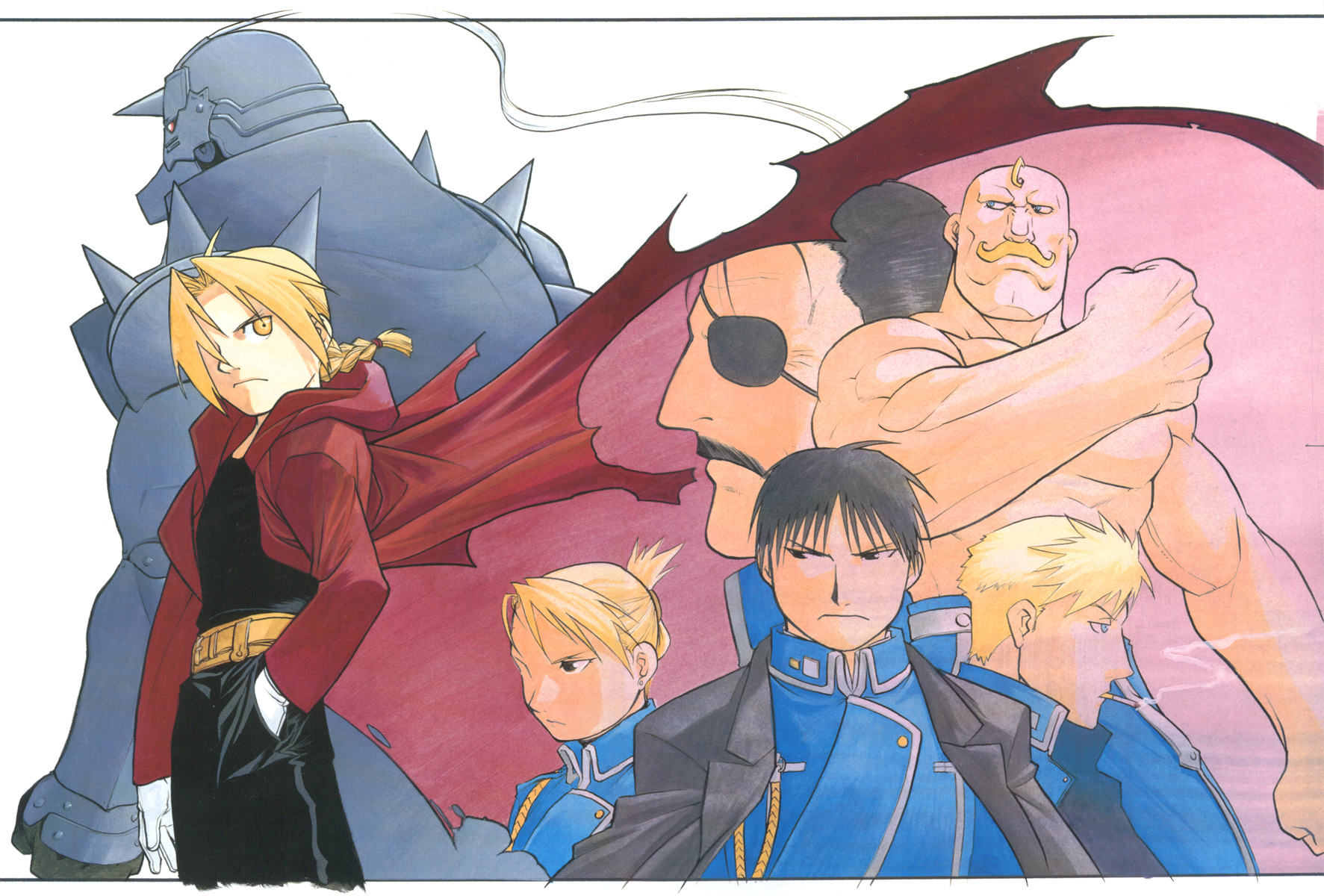 Edward Elric Riza Hawkeye Alphonse Elric Wrath Full Metal Alchemist Jean Havoc Alex Louis Armstrong 1773x1200