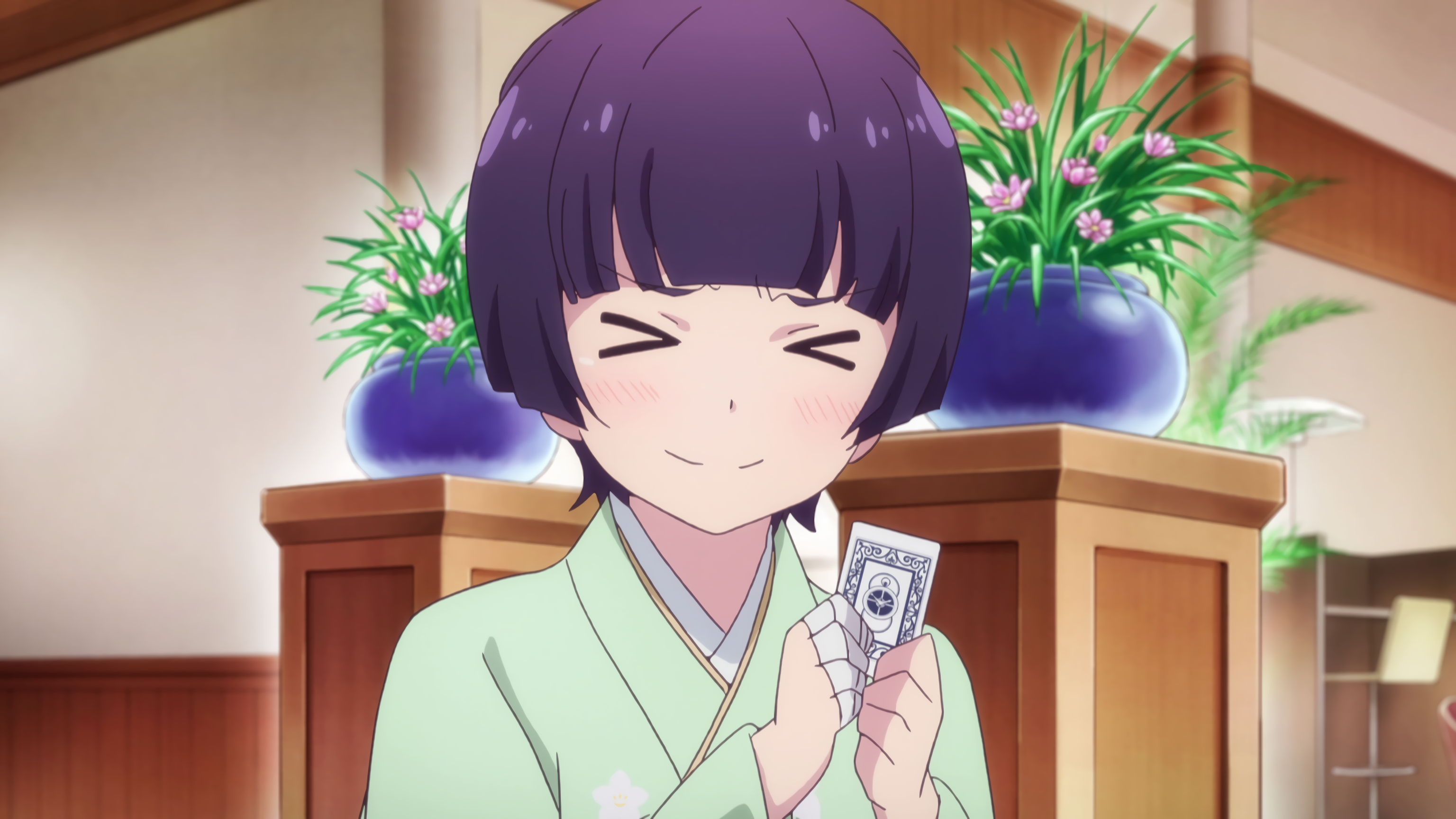 Eromanga Sensei Senju Muramasa Purple Hair Closed Eyes Anime Girls Anime 3072x1728
