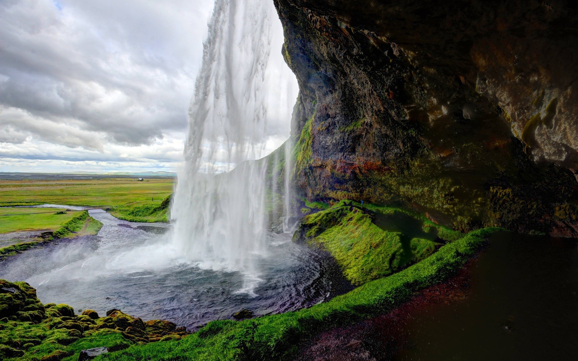 Waterfall Seljalandsfoss Waterfall Iceland 1920x1200