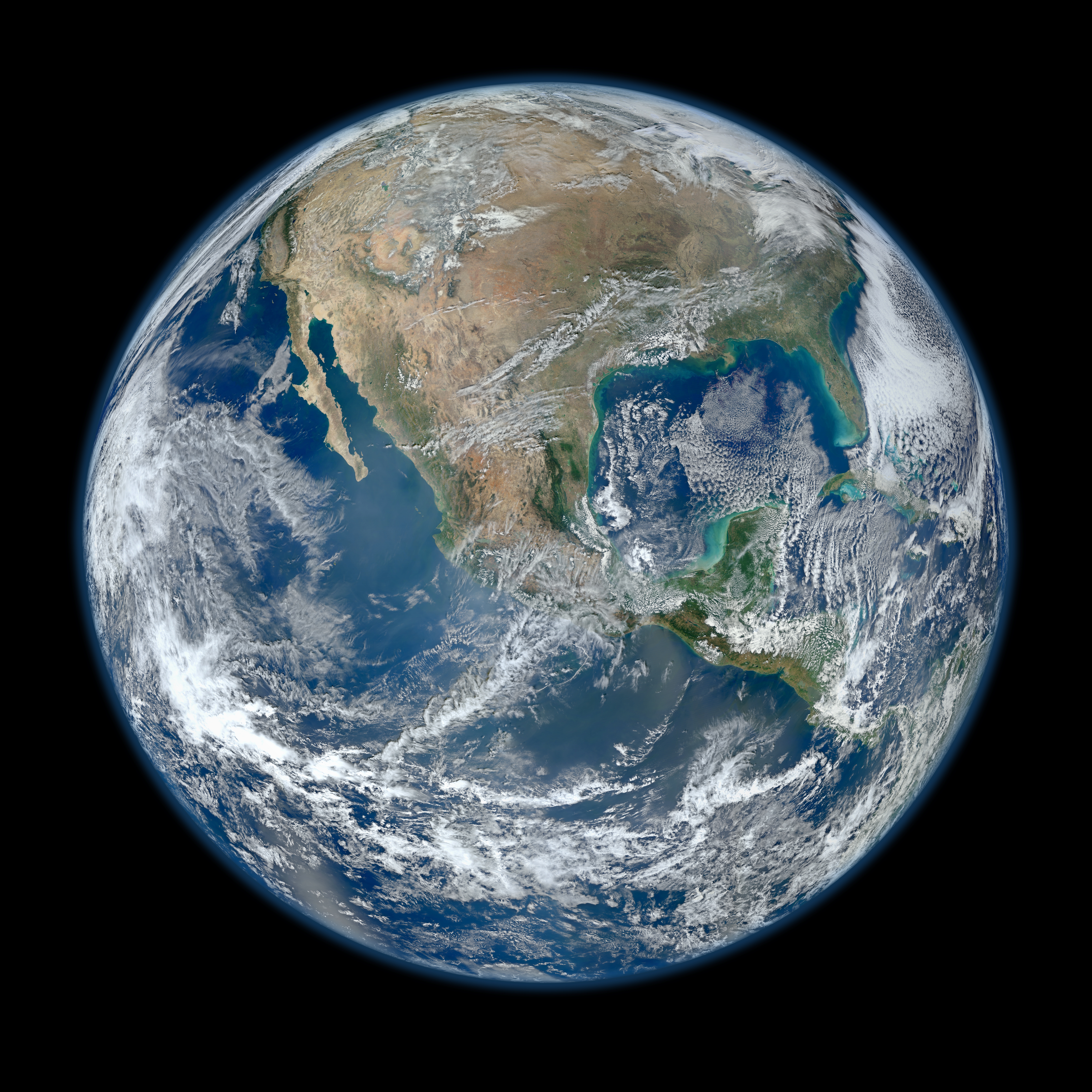 Earth Space Clouds Sea Globe Desert North America Planet 8000x8000