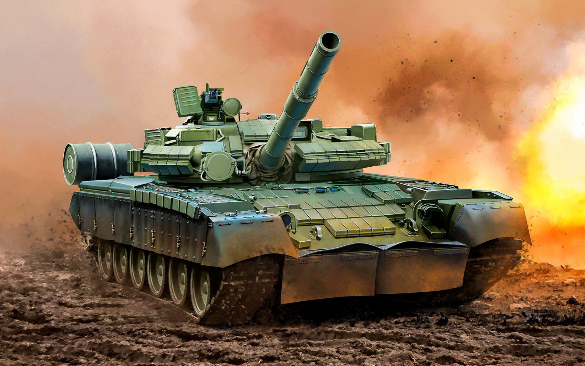 T 80 Tank Artistic 1920x1200