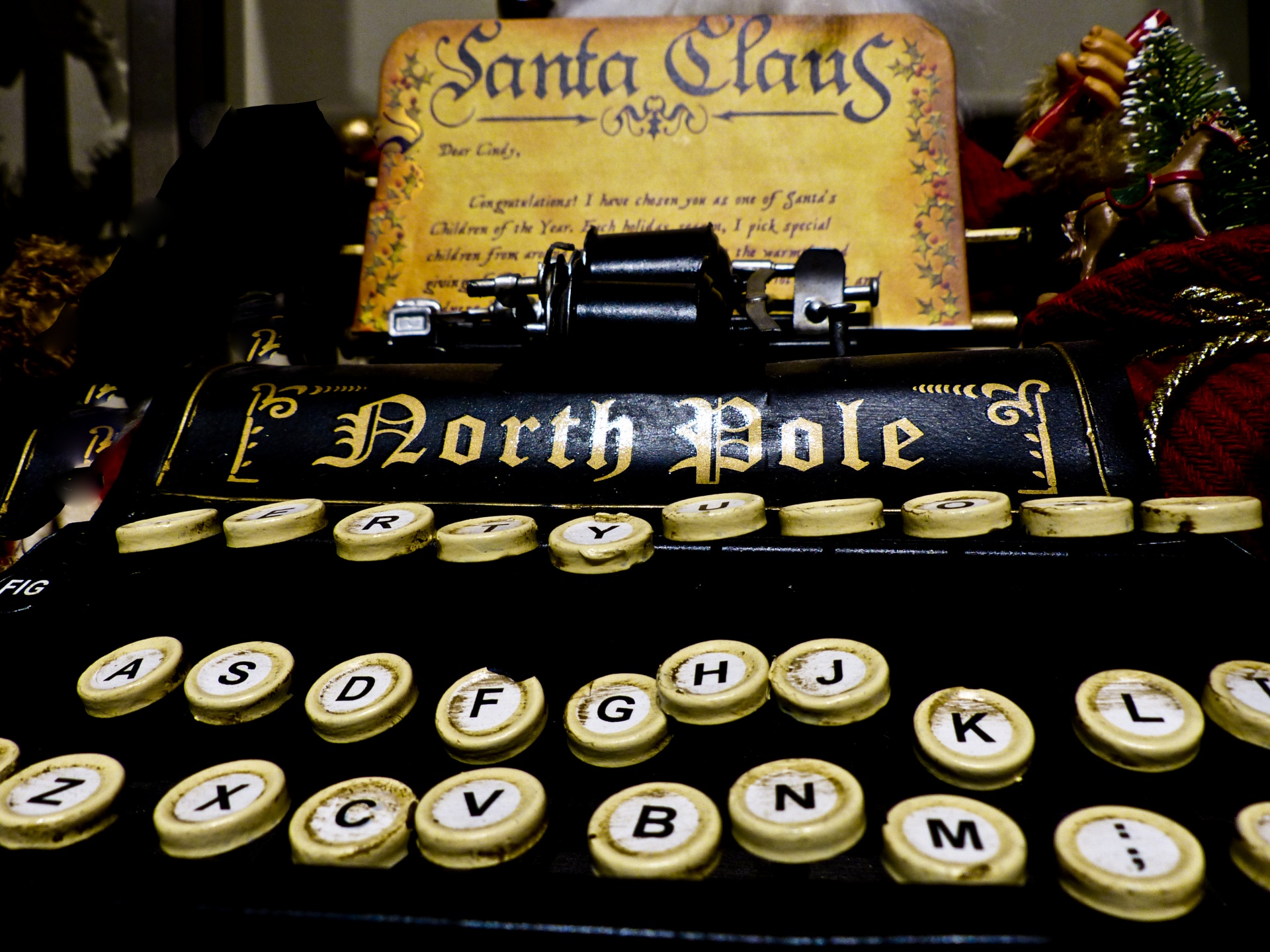 Christmas North Pole Typewriter 1920x1440