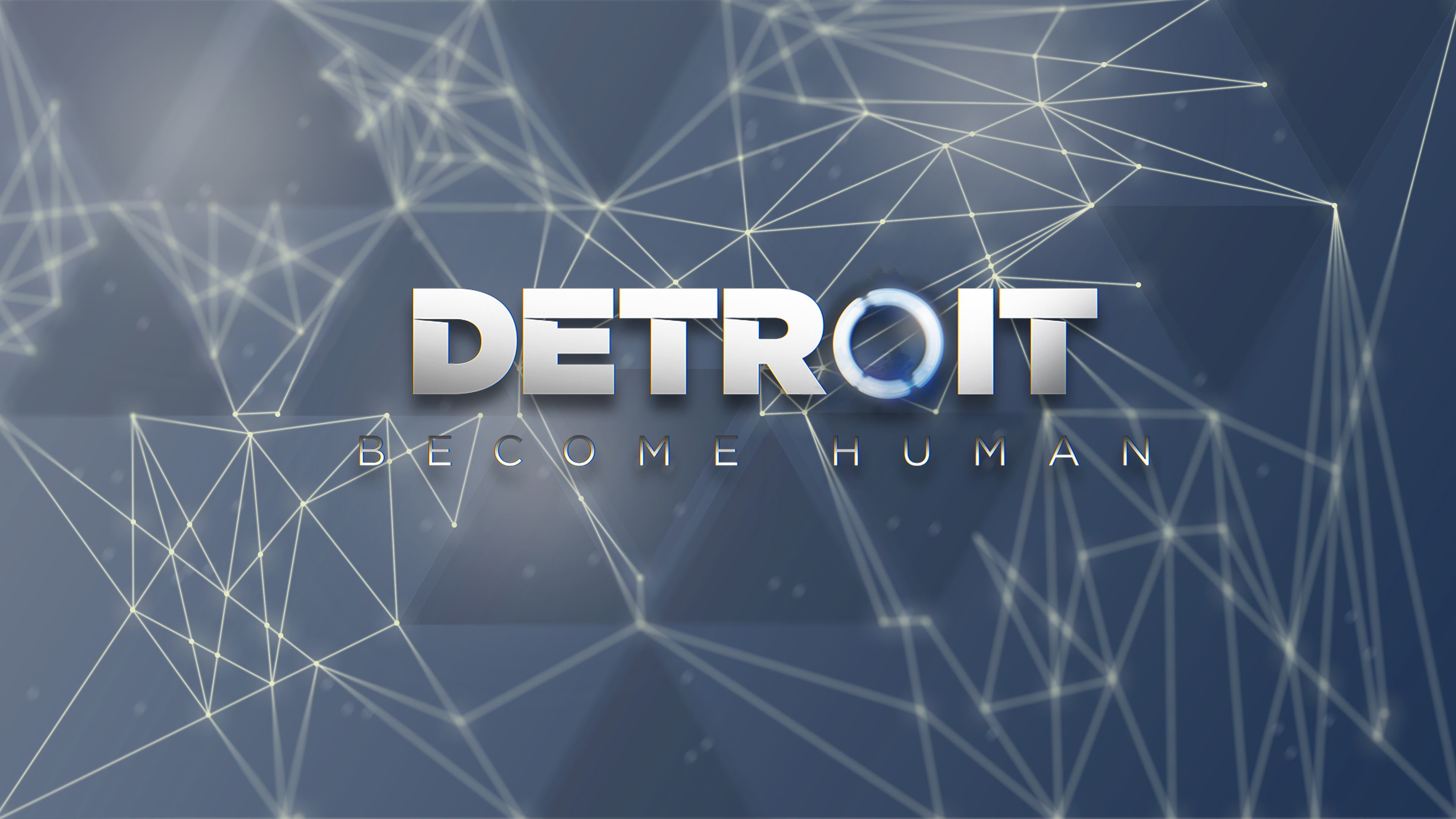 Plexus Detroit Become Human Lines Dots Blue Quantic Dream 3840x2160