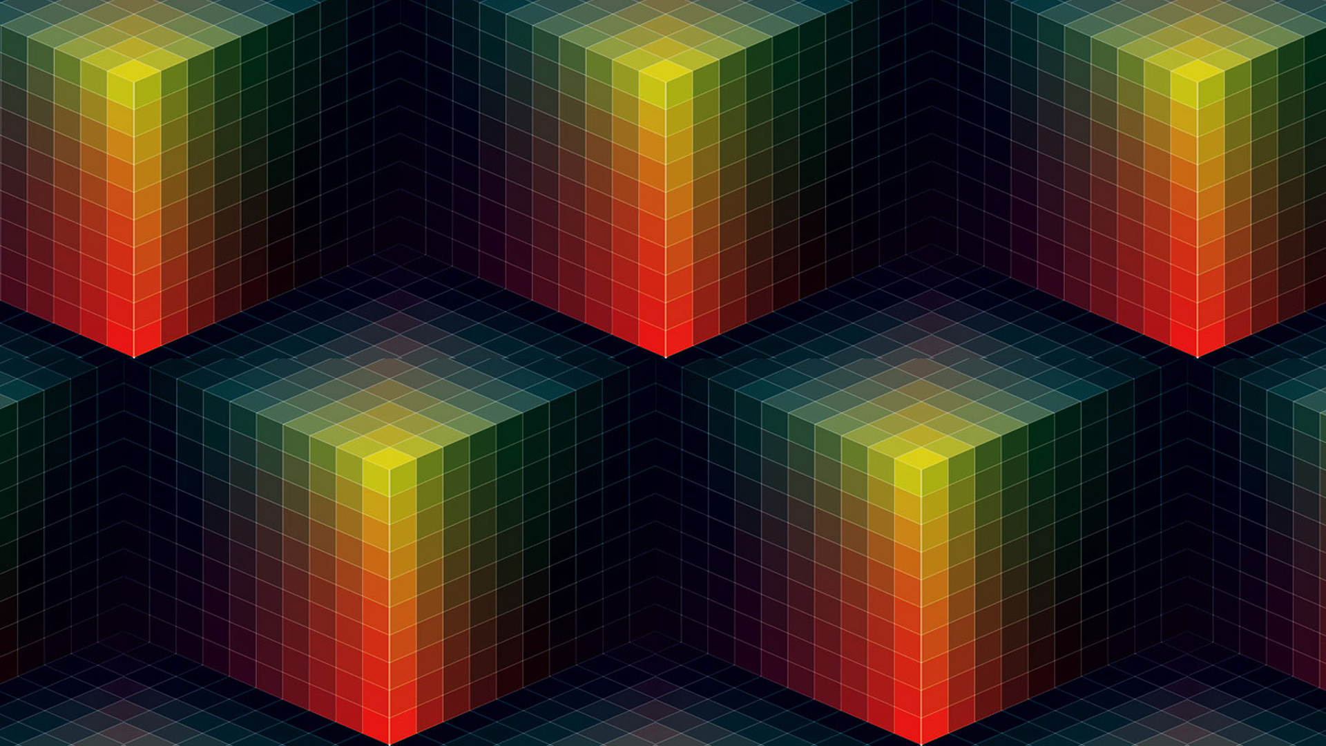 Andy Gilmore Colorful Cube 3D Abstract 1920x1080