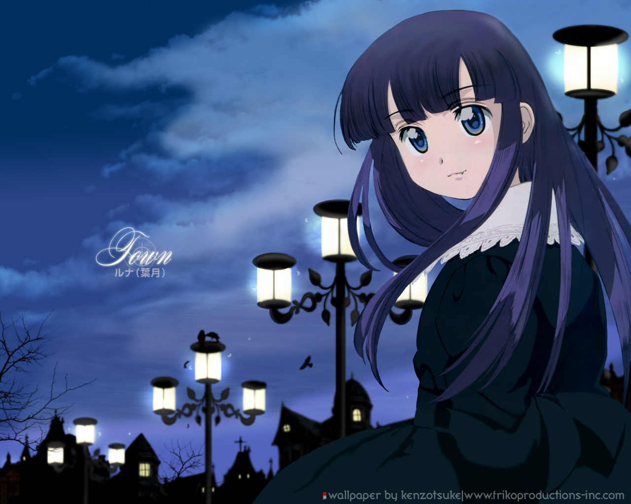 Anime Tsukuyomi Moon Phase 1280x1024