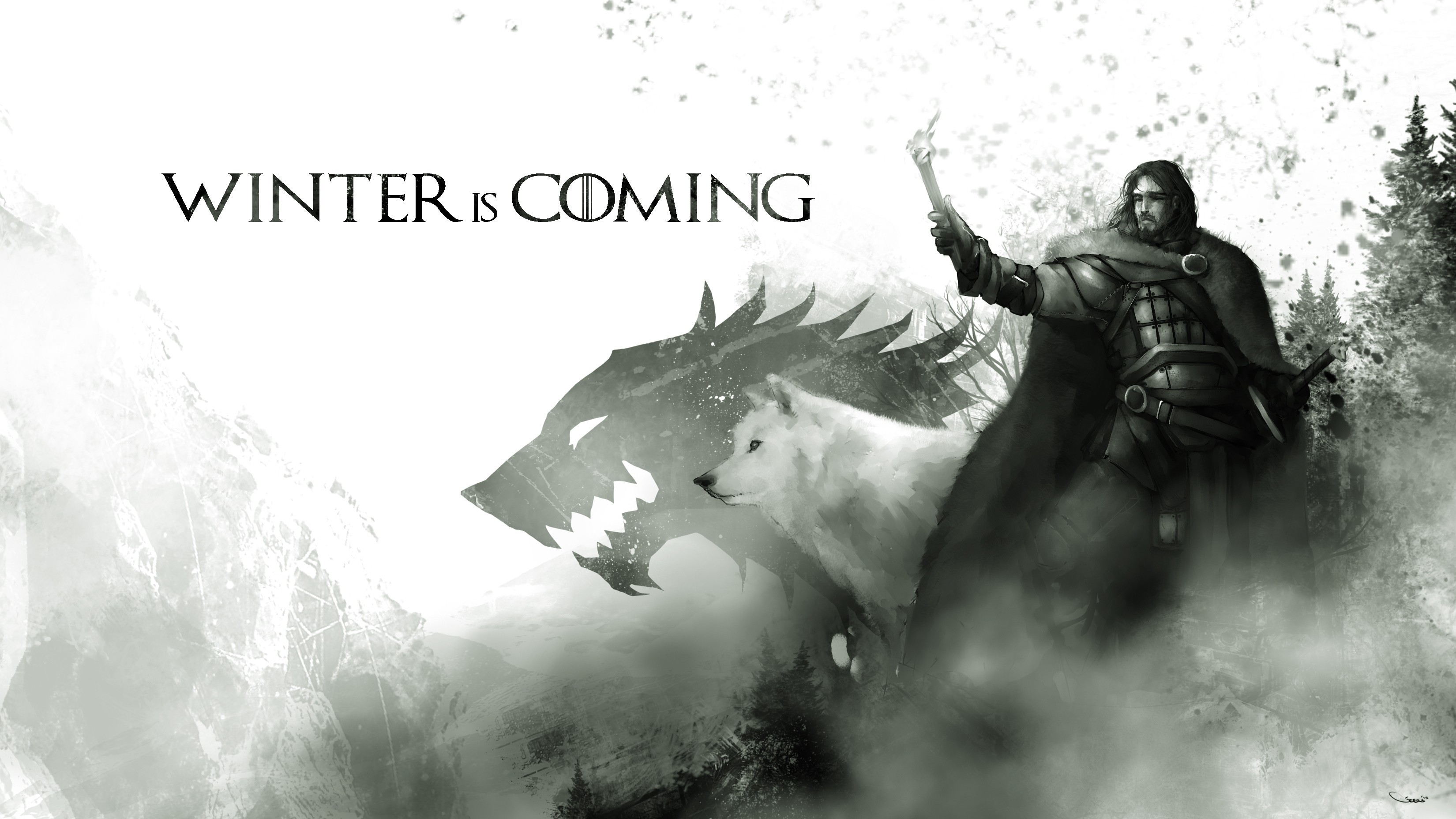 Game Of Thrones Winter Is Coming Tv Series Fantasy Art 3300x1856
