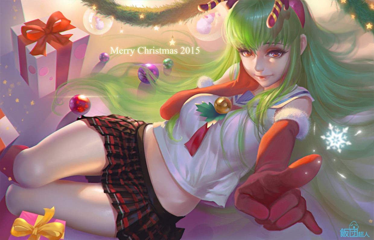 Code Geass C C Christmas Skirt Anime Girls Green Hair 1240x797