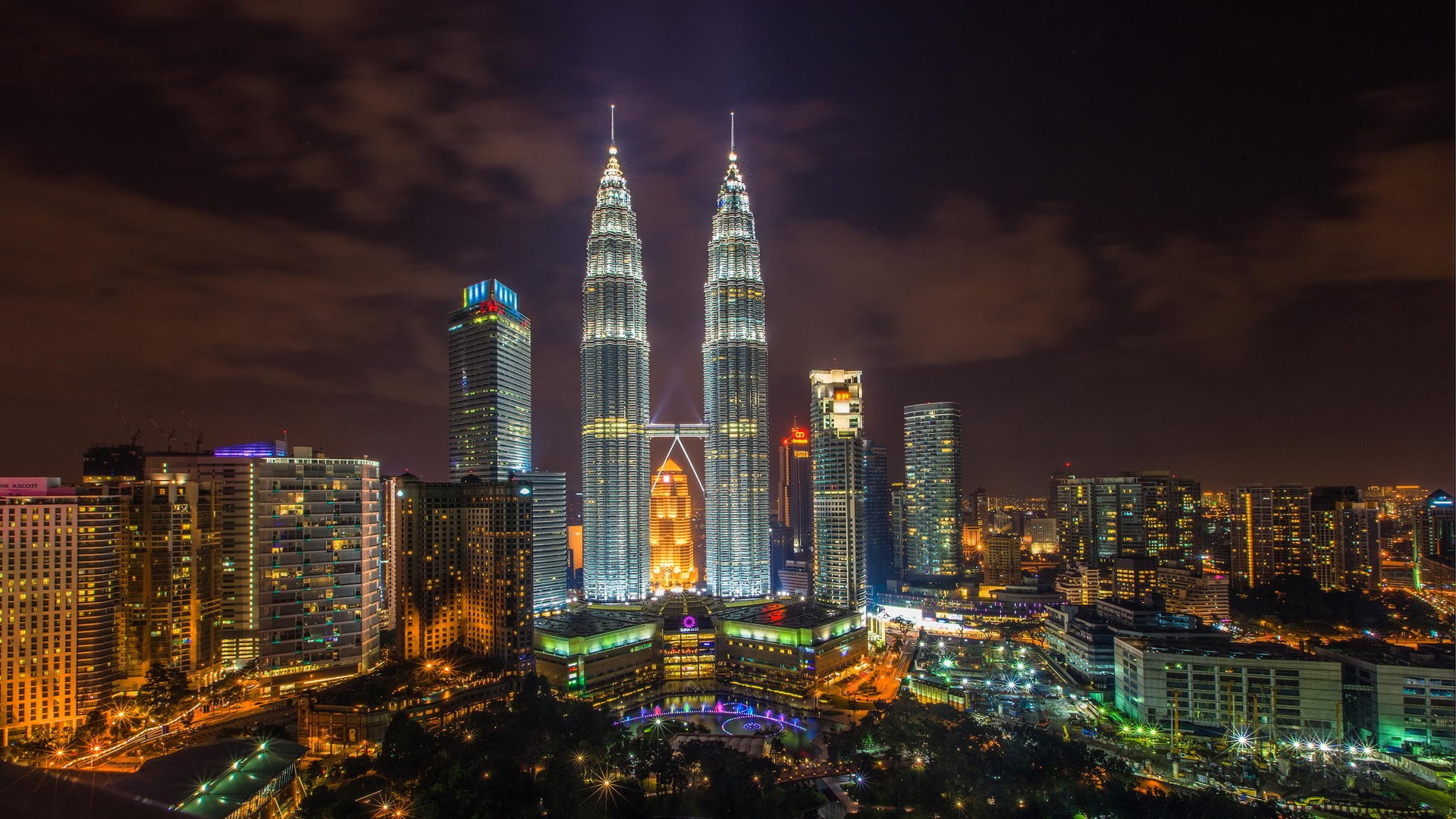 Cityscape Kuala Lumpur Malaysia Petronas Towers 1920x1080