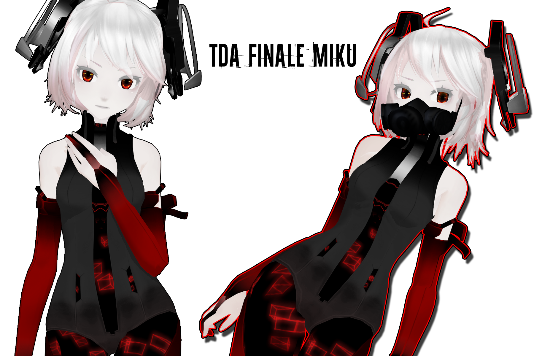 Original Characters MMD Anime Girls Anime Red Eyes 1800x1200