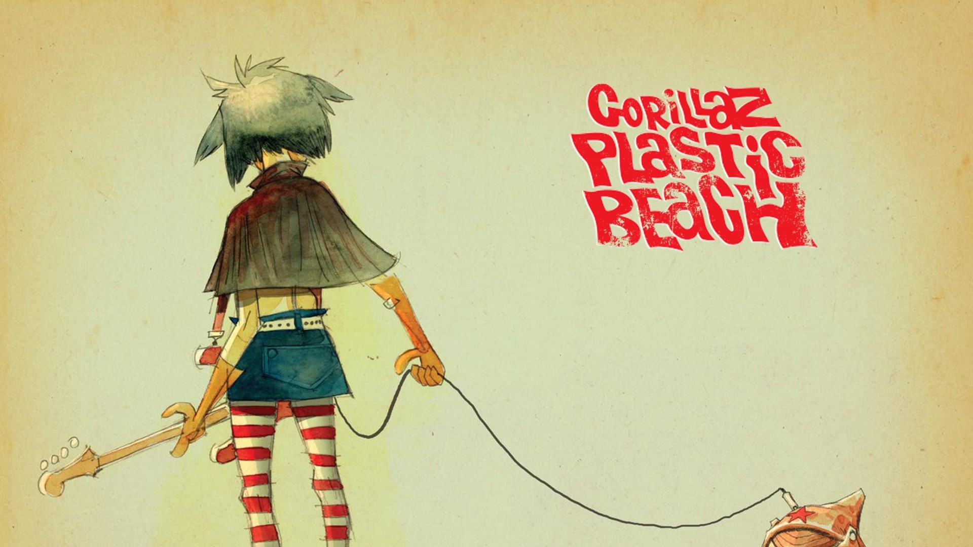 Gorillaz Noodle Jamie Hewlett Plastic Beach 1920x1080