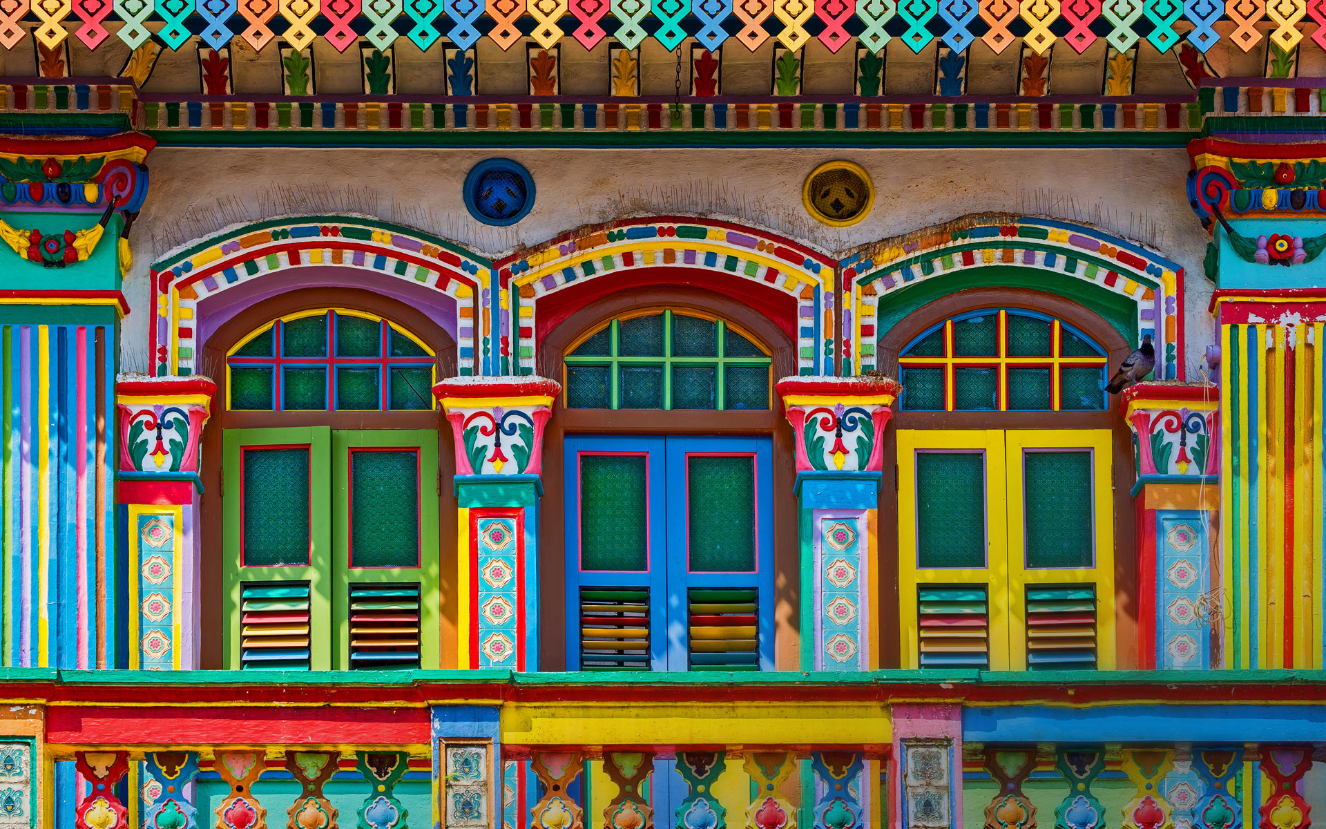 Man Made Building India Colors Colorful Facade 1920x1200