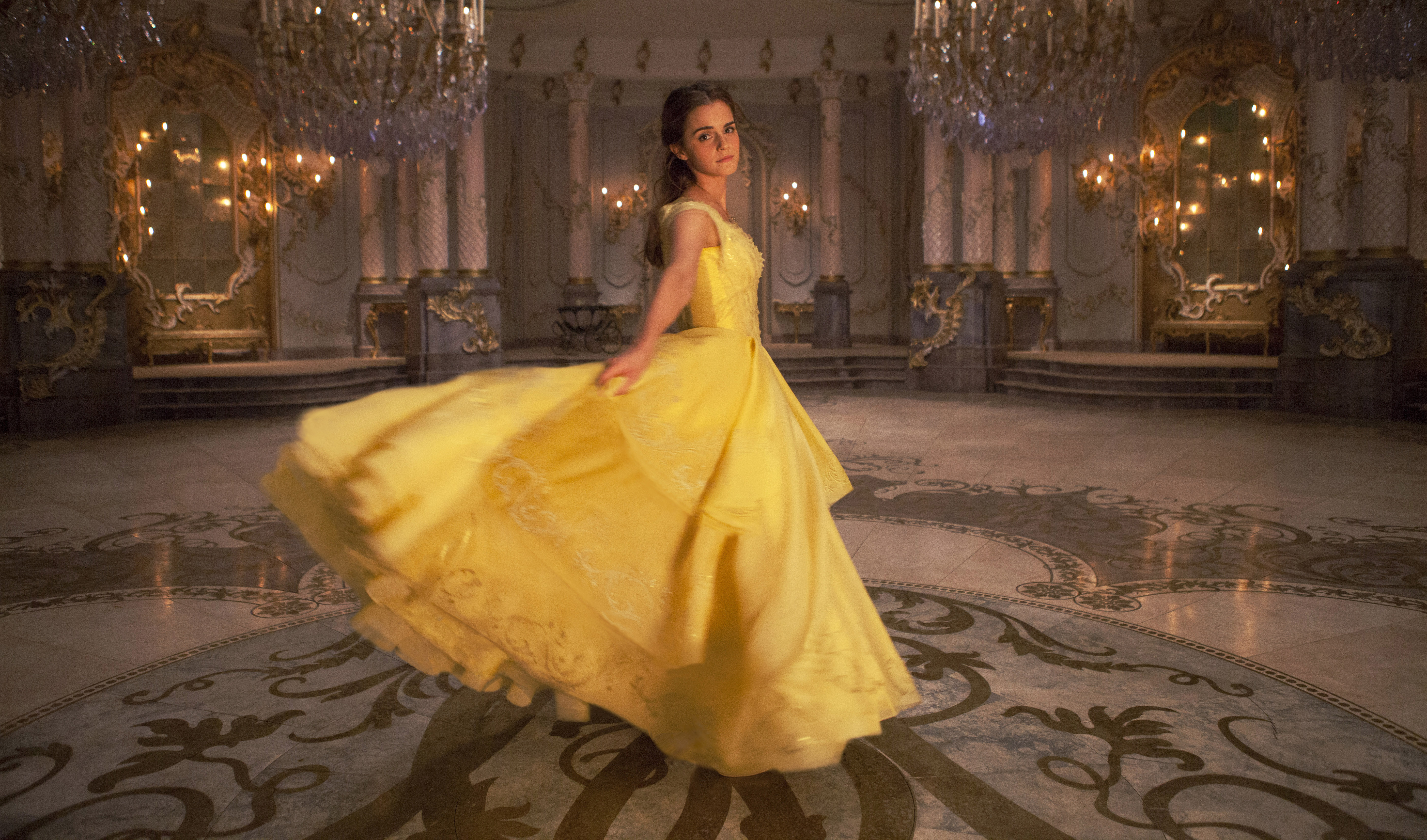 Emma Watson Beauty And The Beast 2017 Ballroom Belle Beauty And The Beast Yellow Dress 5616x3307