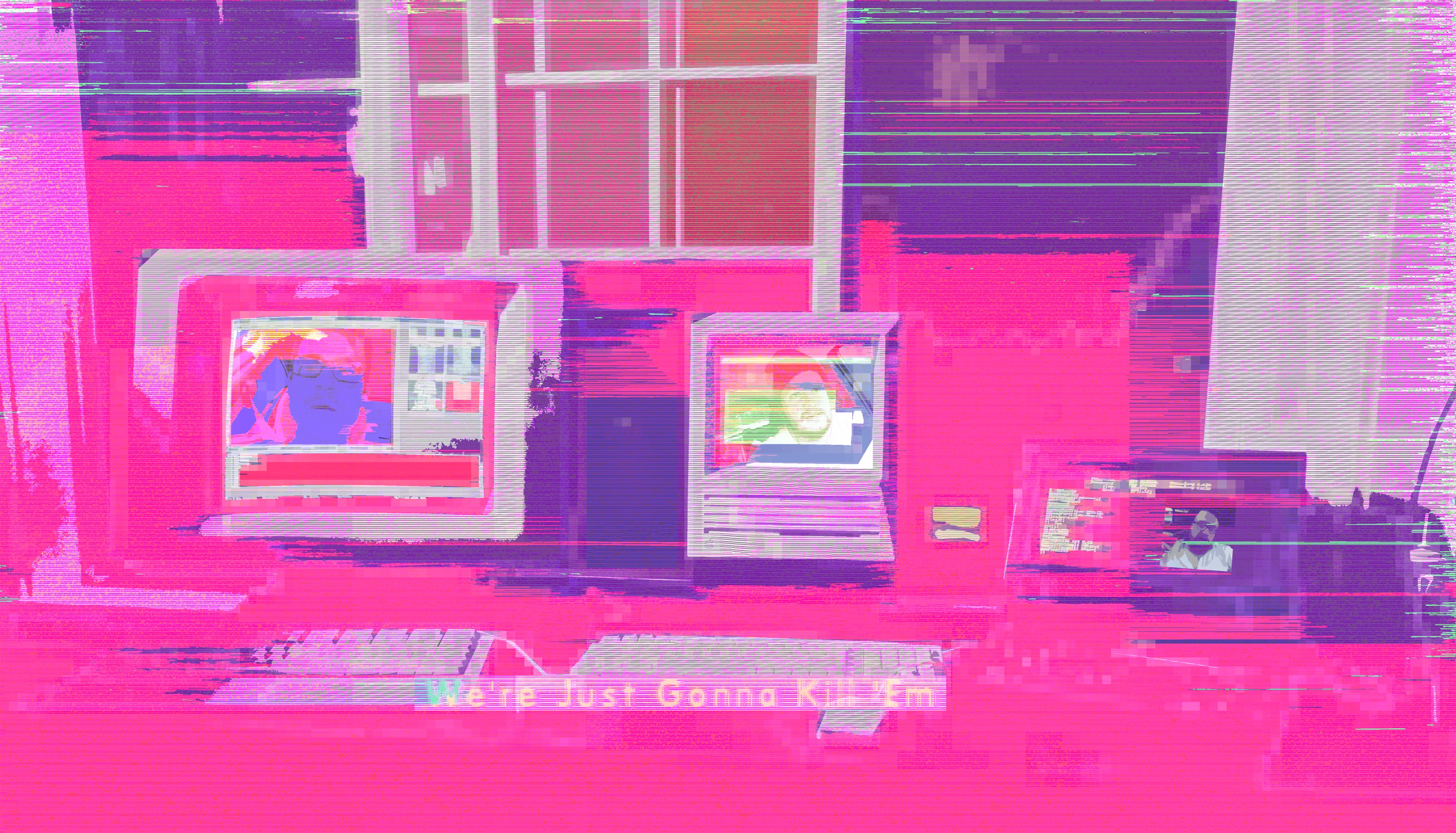 Vaporwave Million Dollar Extreme Computer Computer Screen Pink 3409x1951