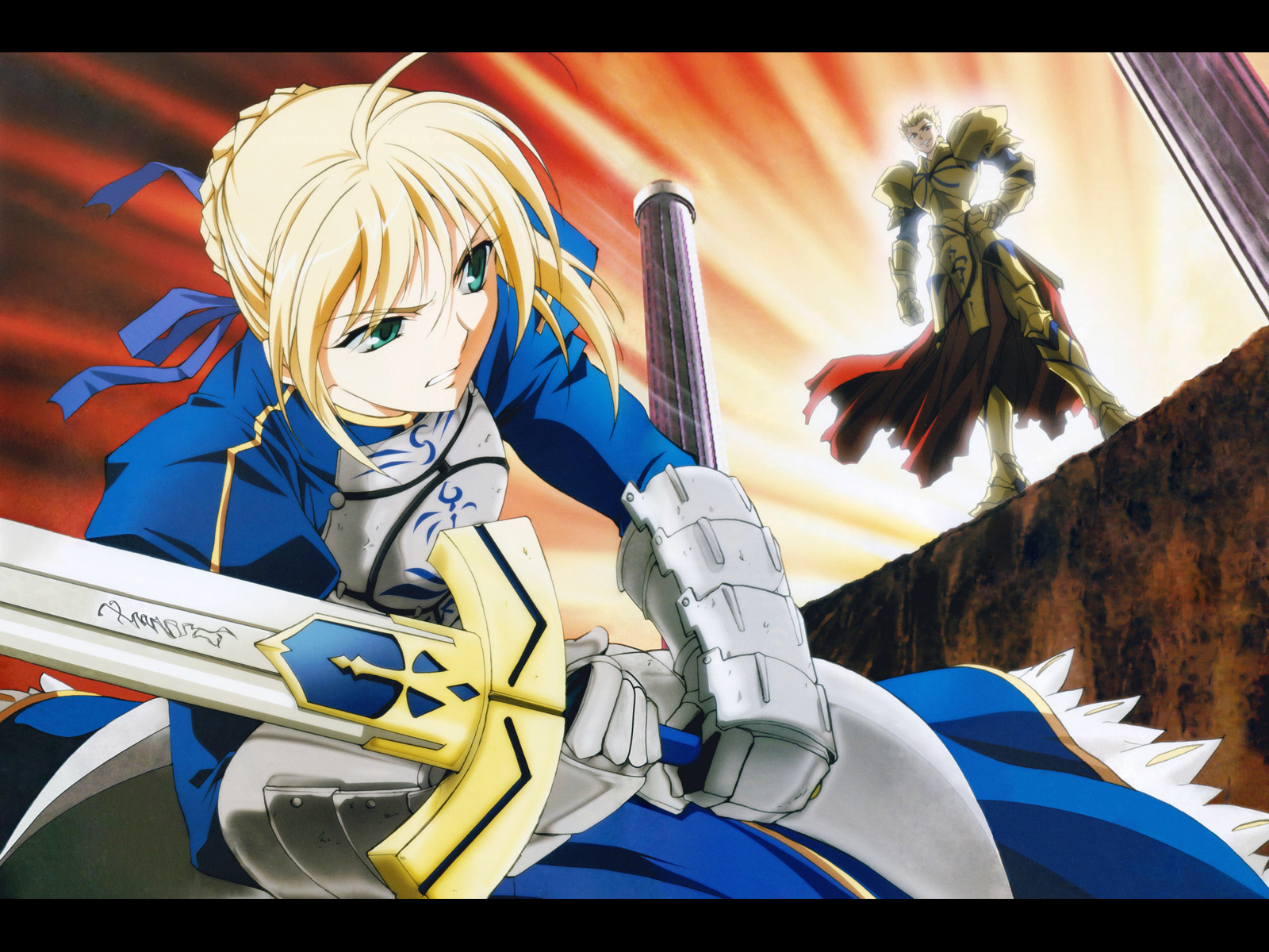 Saber Fate Series Gilgamesh Fate Series Archer Fate Zero 1600x1200