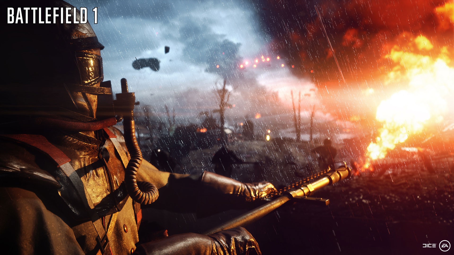 Battlefield 1 Video Game Art Flamethrowers Video Games 1920x1080