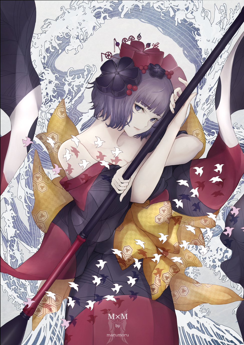 Anime Anime Girls Marumoru Fate Series Fate Grand Order Katsushika Hokusai Fate Grand Order Stare 974x1379