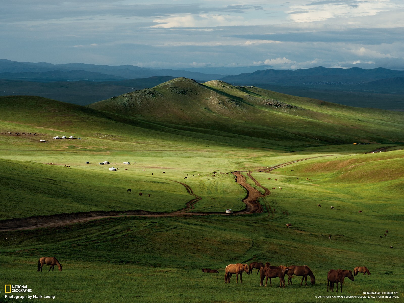 Landscape Nature National Geographic Hills Horse Mongolia 1600x1200
