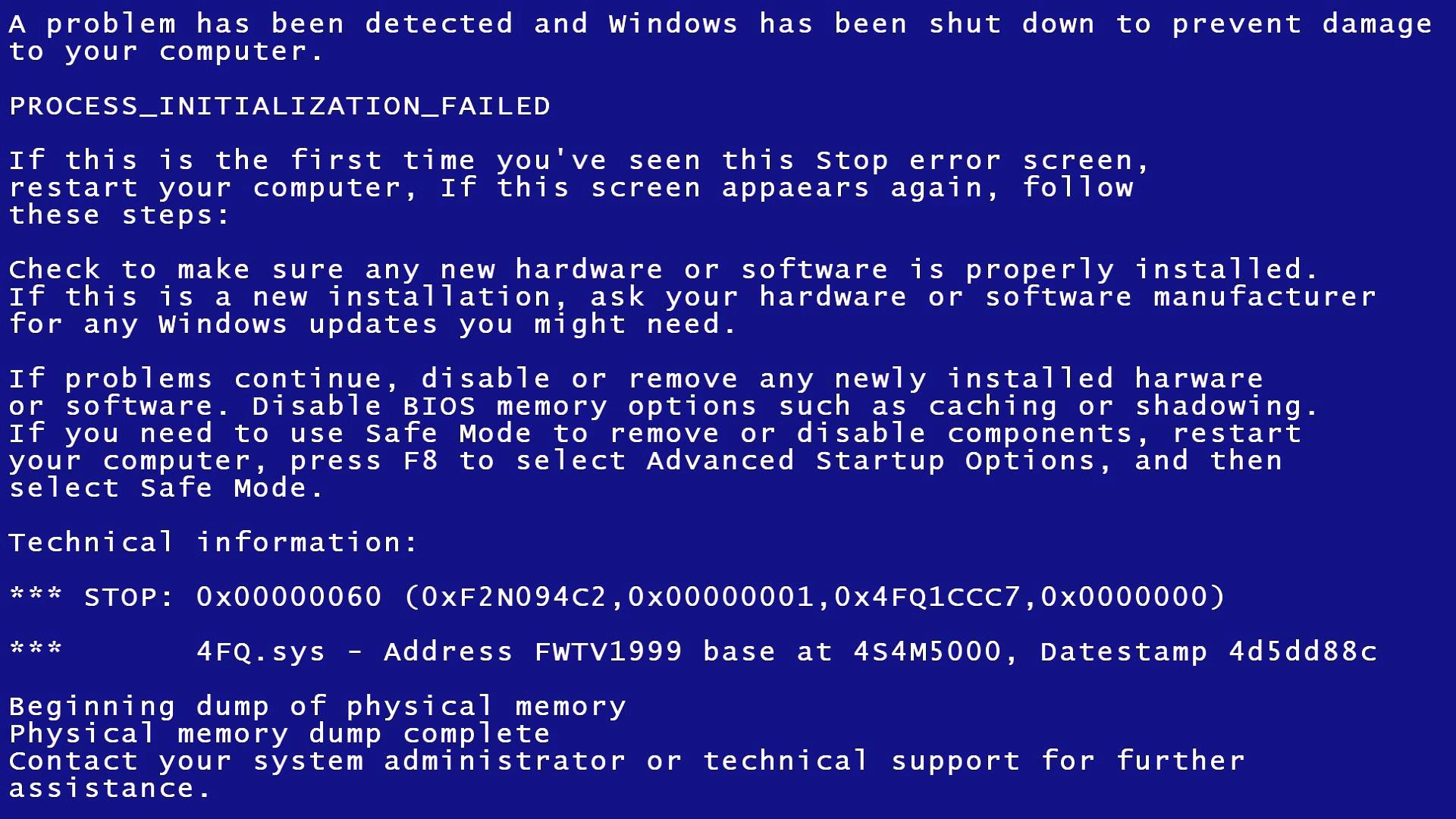 Blue Screen Of Death Blue Screen Of Death Microsoft Windows Windows Errors Errors Blue Background Bl 1920x1080