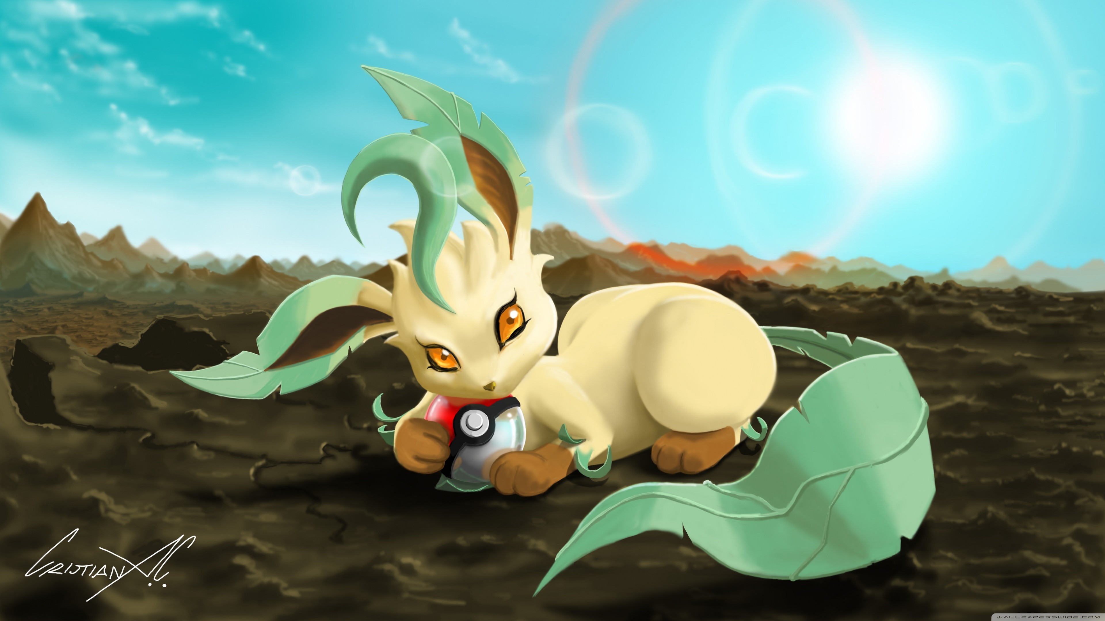 Pokemon Leafeon Anime 3840x2160