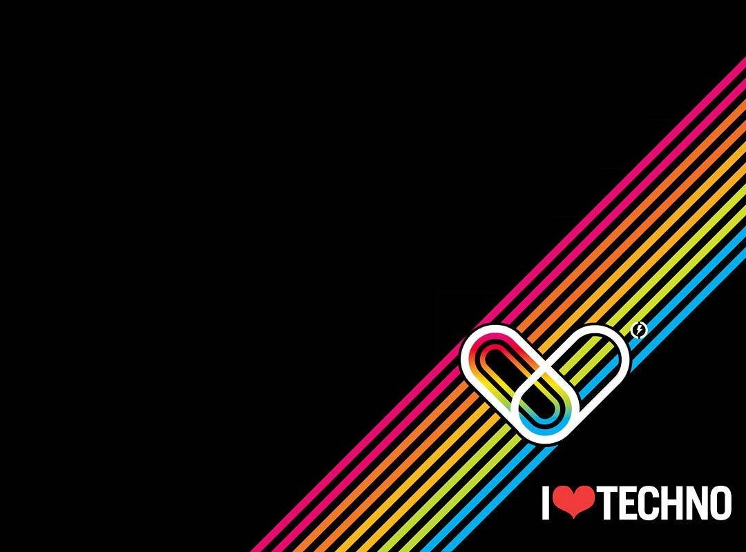 Techno Love Lines Heart Design 1080x800