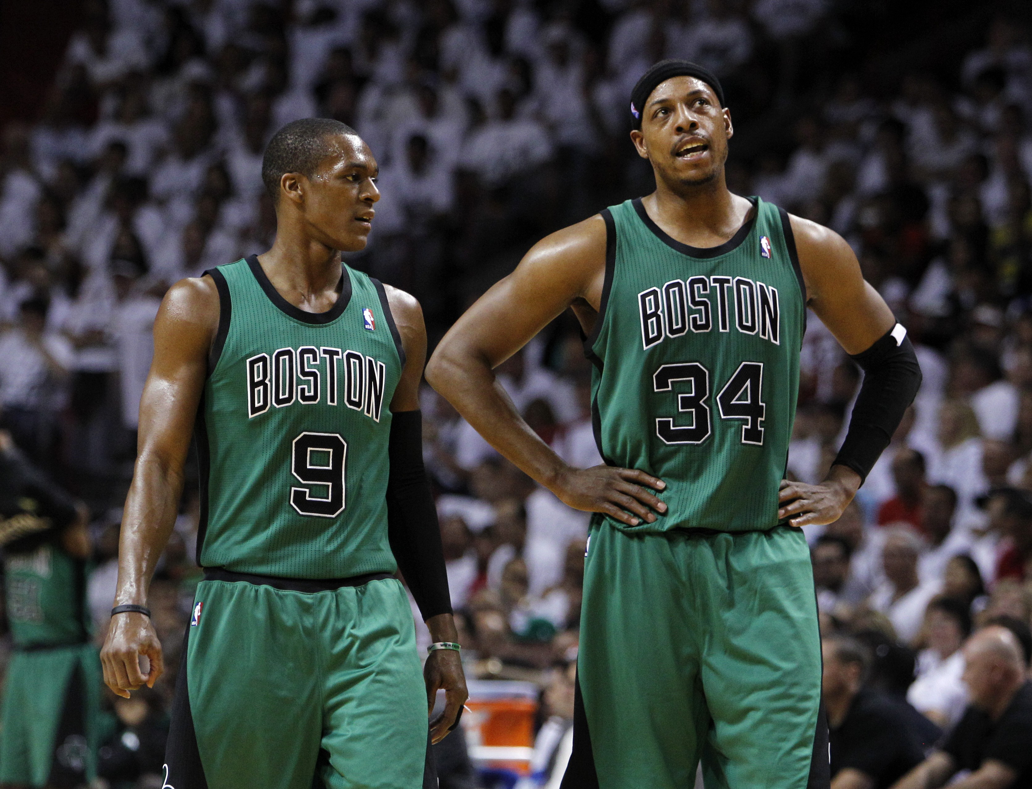 NBA Basketball Boston Celtics Boston Rajon Rondo Paul Pierce Sports Men Sport 3342x2556