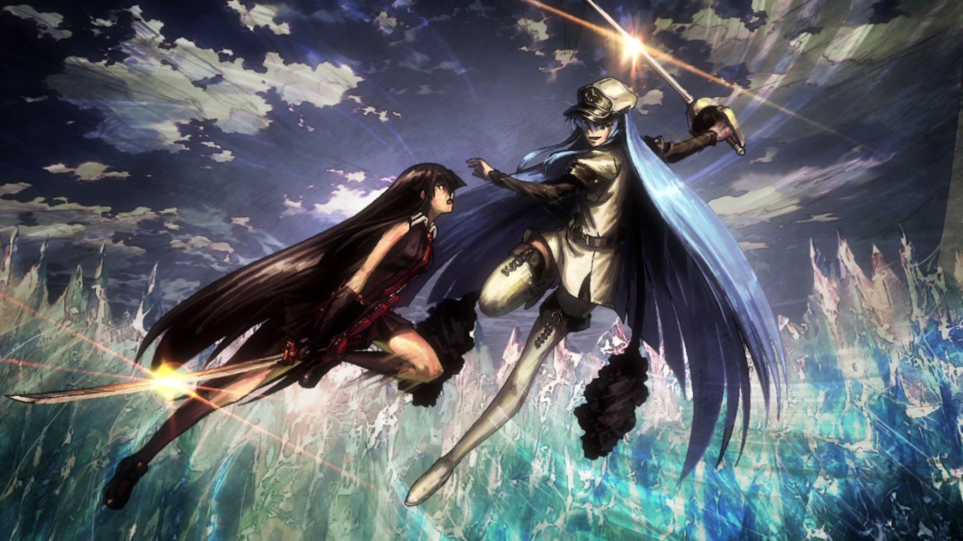 Anime Girls Akame Ga Kill Akame Esdeath Sword 1920x1080