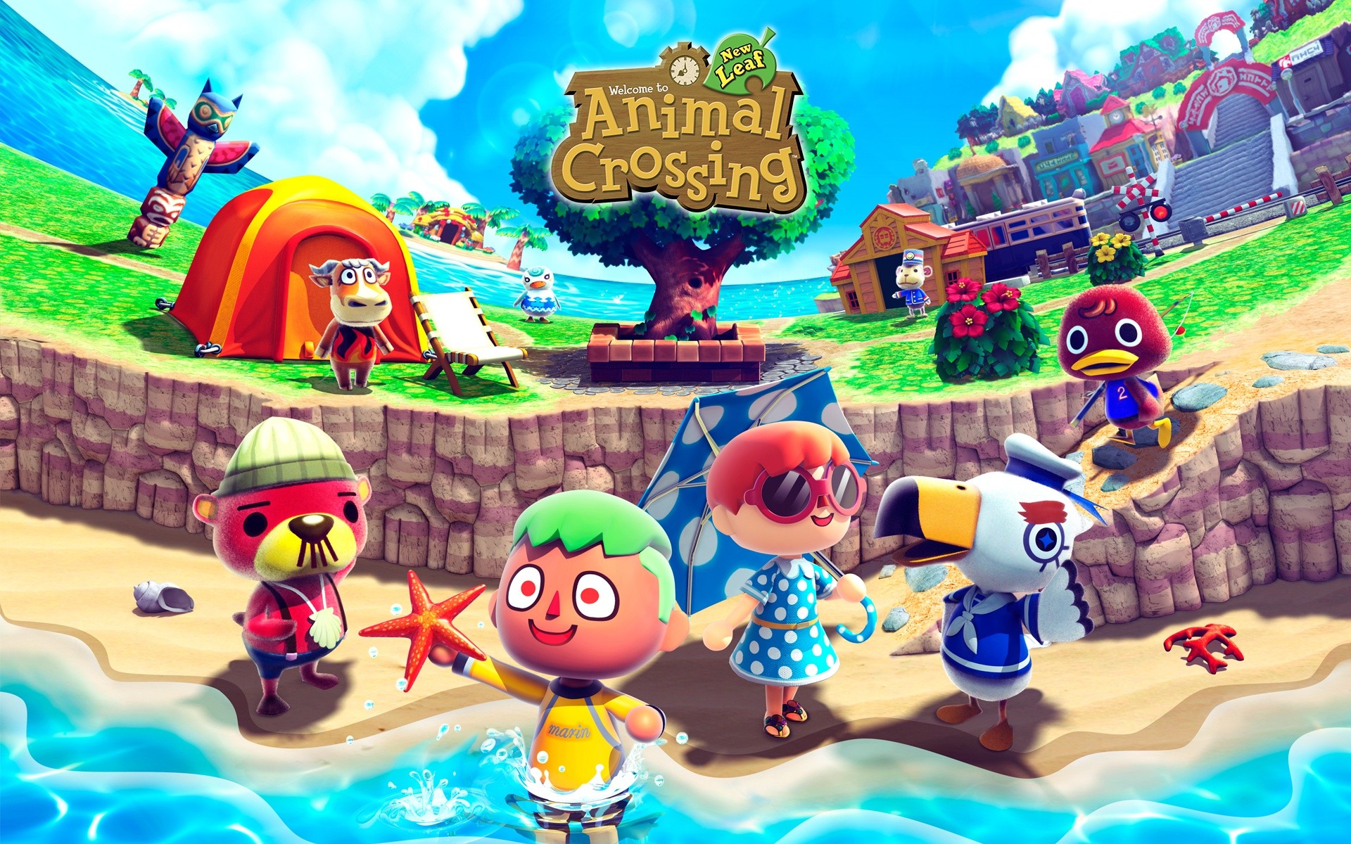 Animal Crossing Animal Crossing New Leaf New Leaf Animals Nintendo 3DS Seasons Video Game Characters 1920x1200