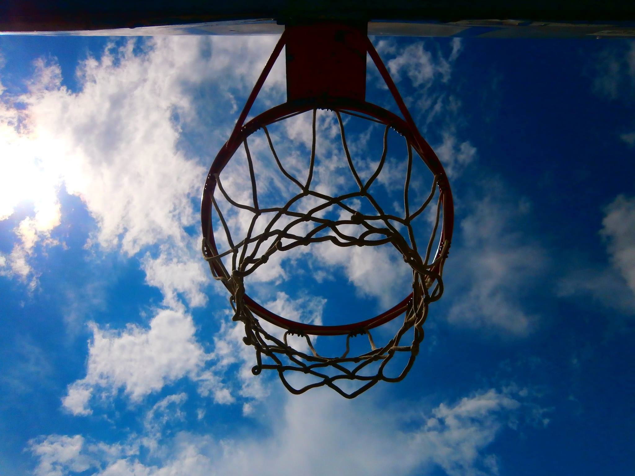 Basketball Clouds Sky Hoop 2048x1536