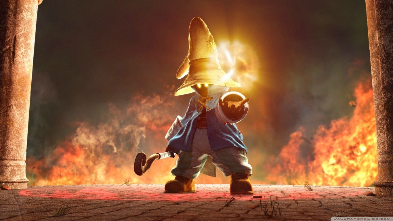 Fire Magic Final Fantasy IX Final Fantasy Video Games Vivi 1366x768