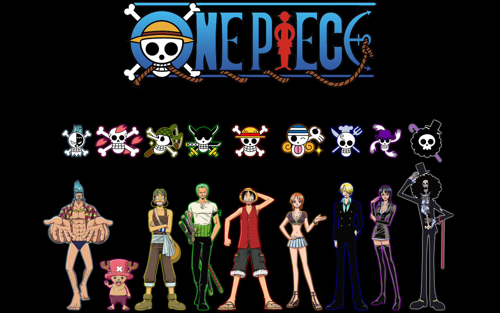 One Piece Anime Franky Tony Tony Chopper Usopp Roronoa Zoro Monkey D Luffy Nami Sanji Nico Robin Bro 1920x1200