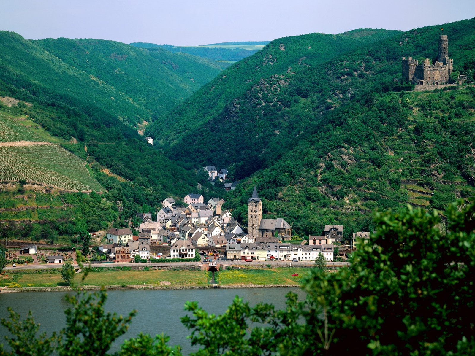 Landscape Germany Village Castle Medieval Fort 1600x1200