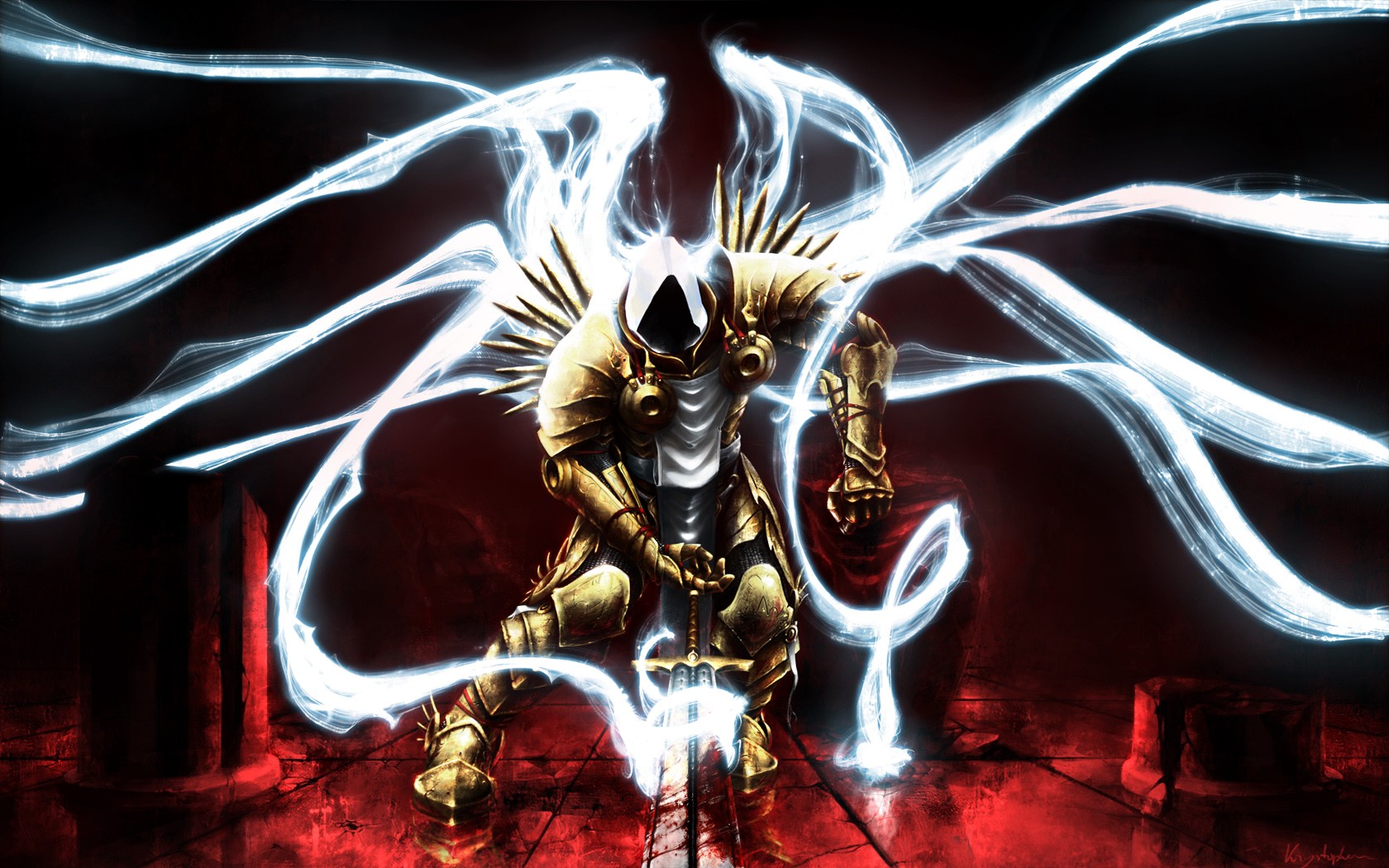 Sword Video Games Angel Diablo Tyrael 1680x1050