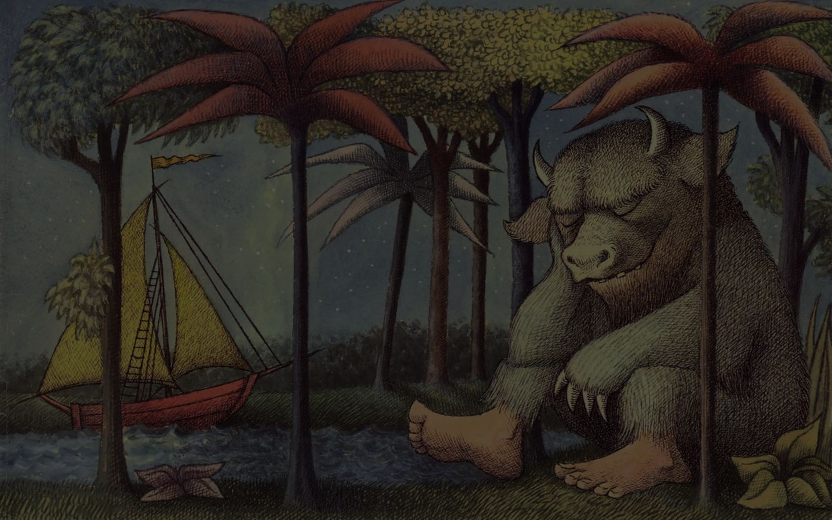 Where The Wild Things Are Fantasy Art Boat Creature 1680x1050
