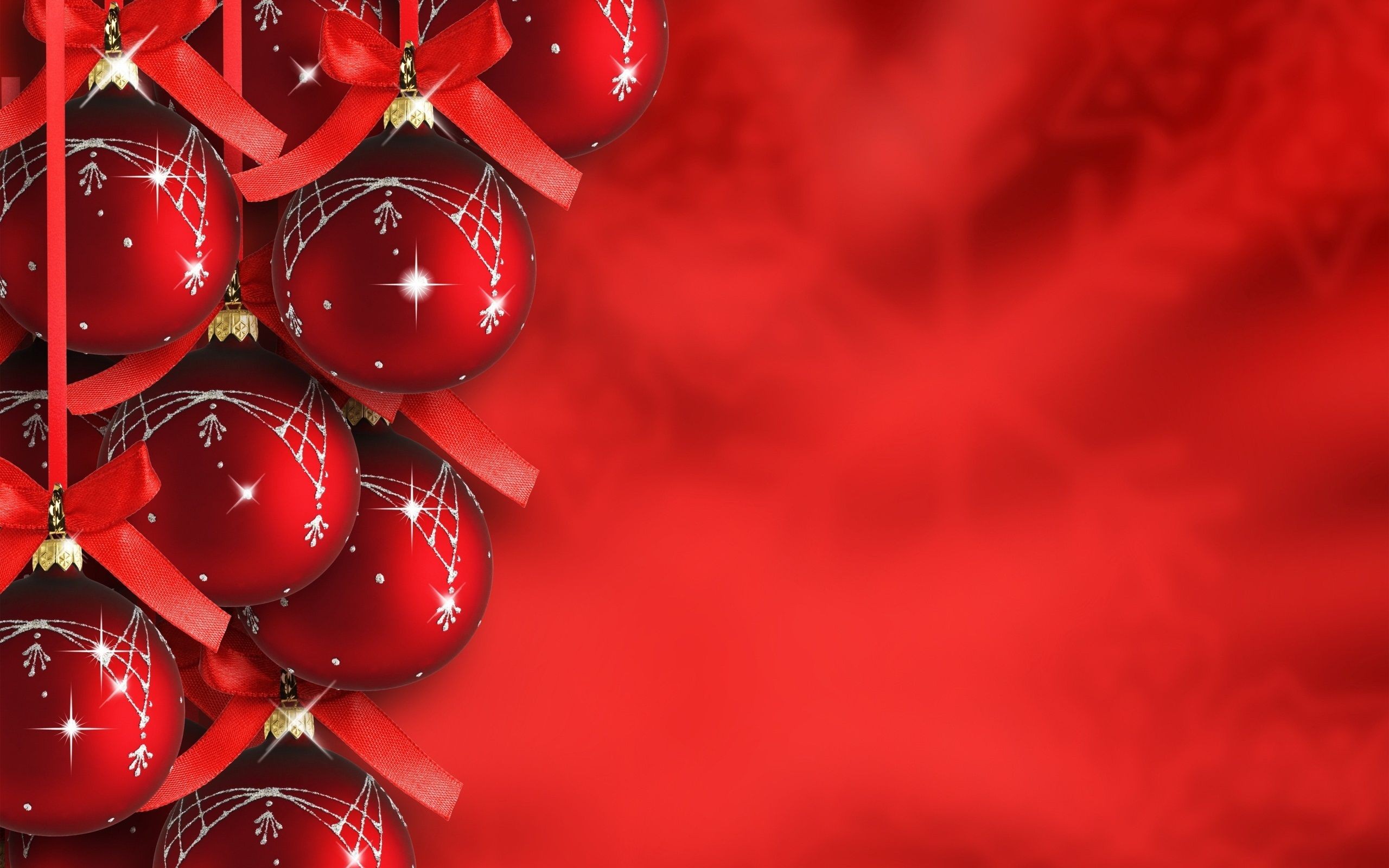 Christmas Baubles Bow 2560x1600