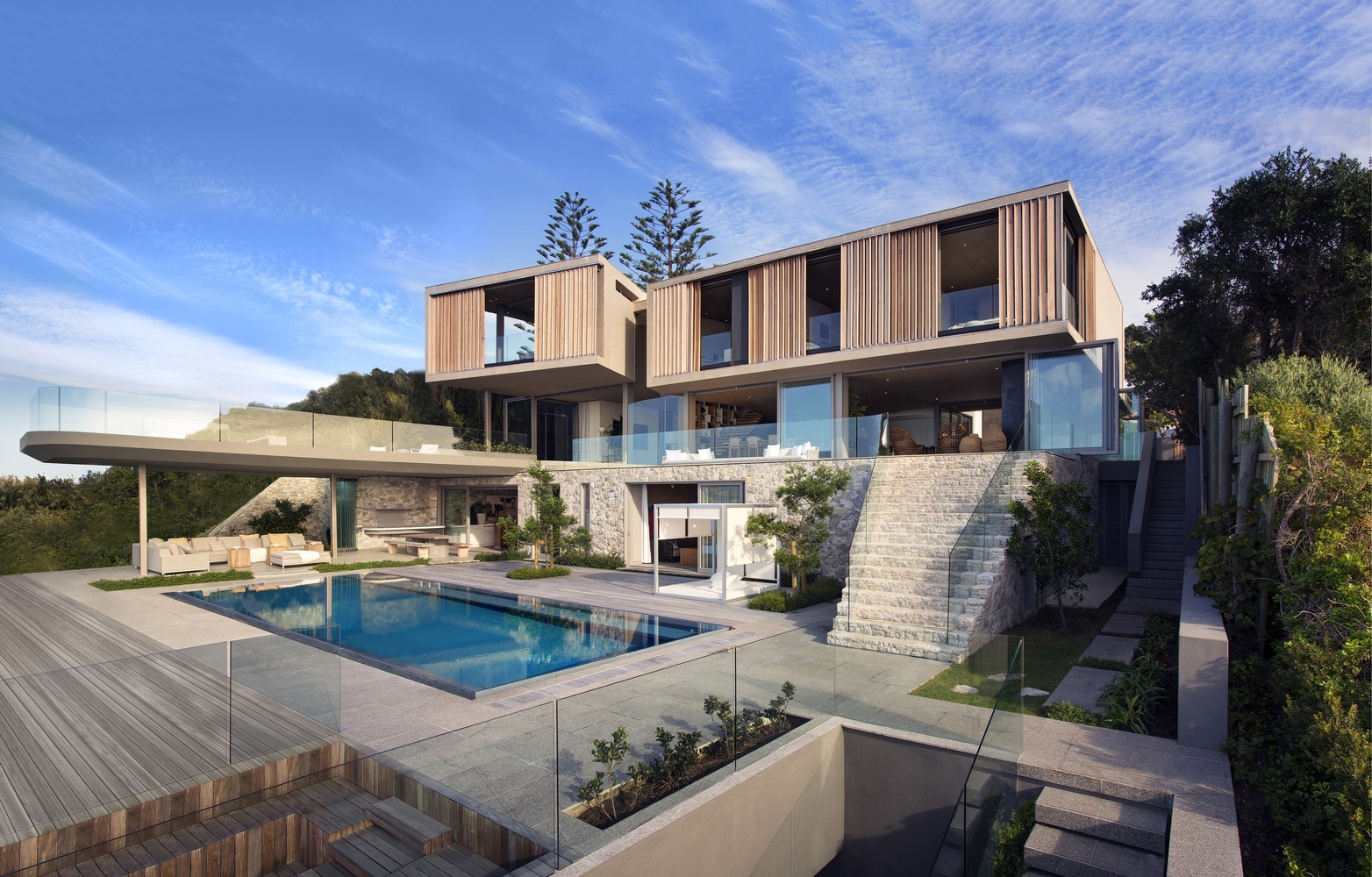 House Architecture Modern Playground Swimming Pool 1564x1000