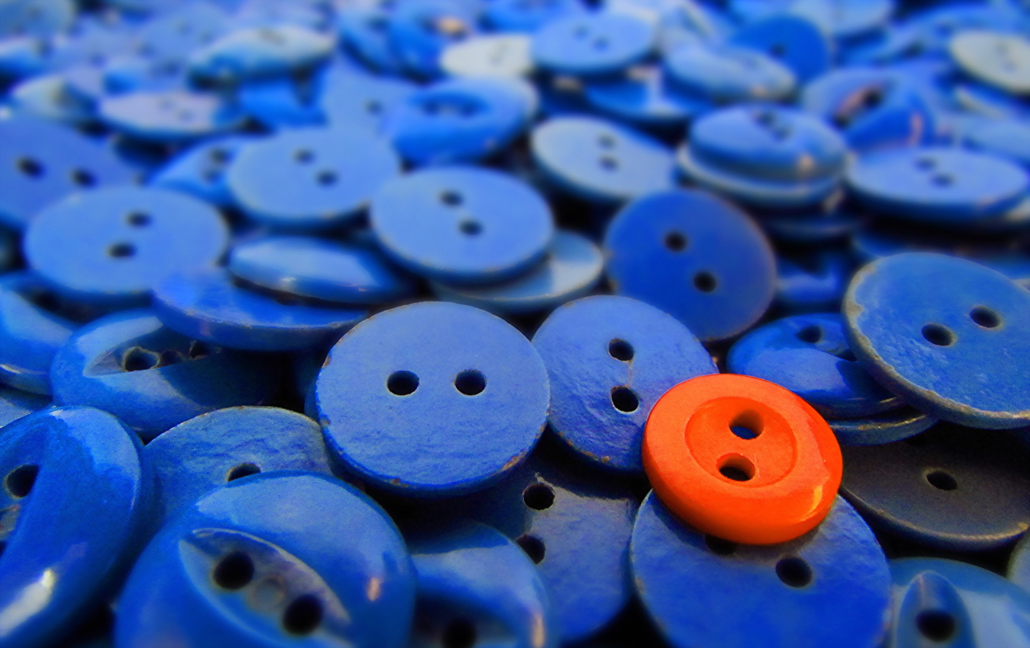 Buttons Blue Orange Macro 2046x1288