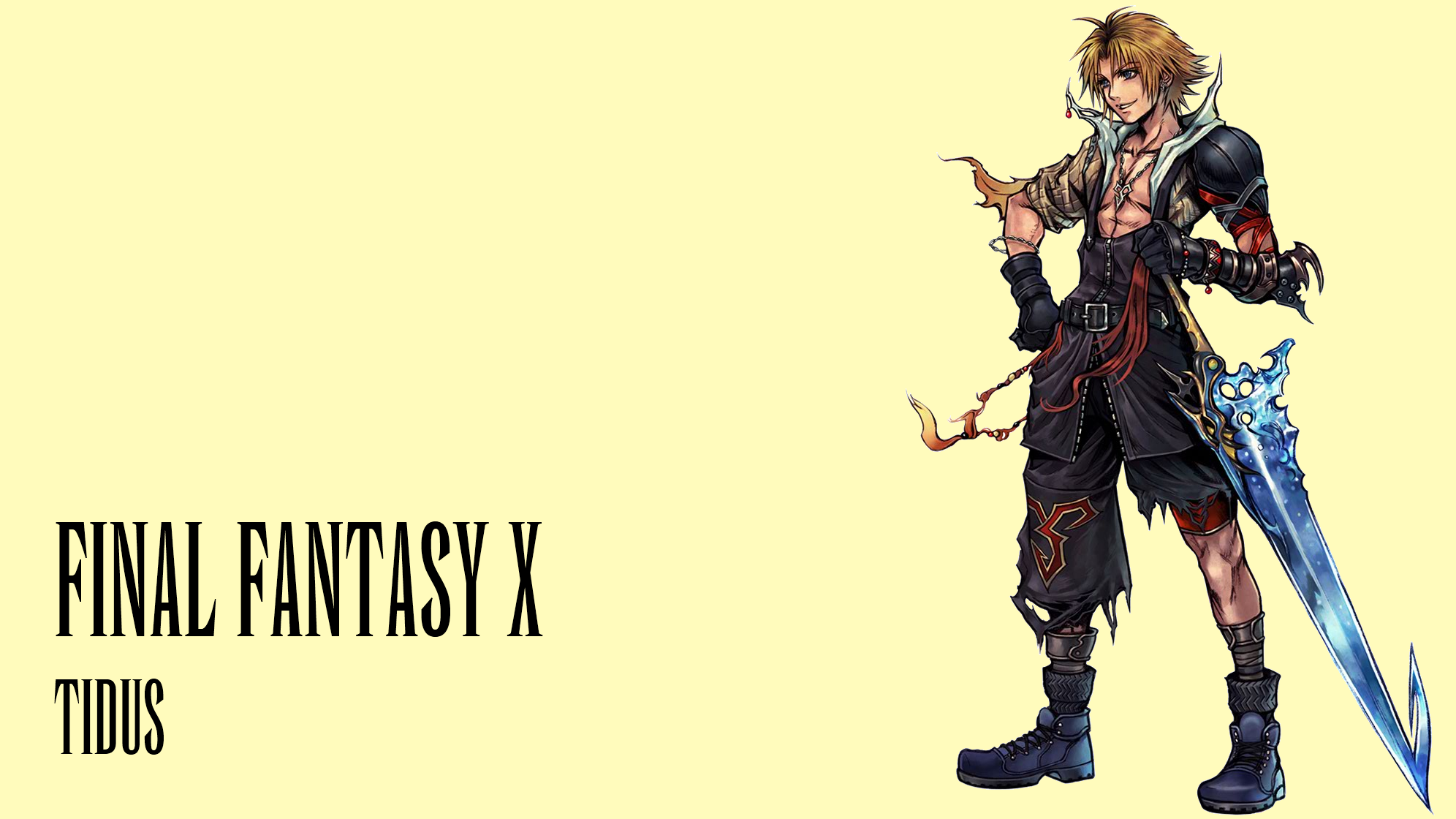 Final Fantasy X Tidus Final Fantasy 1992x1120