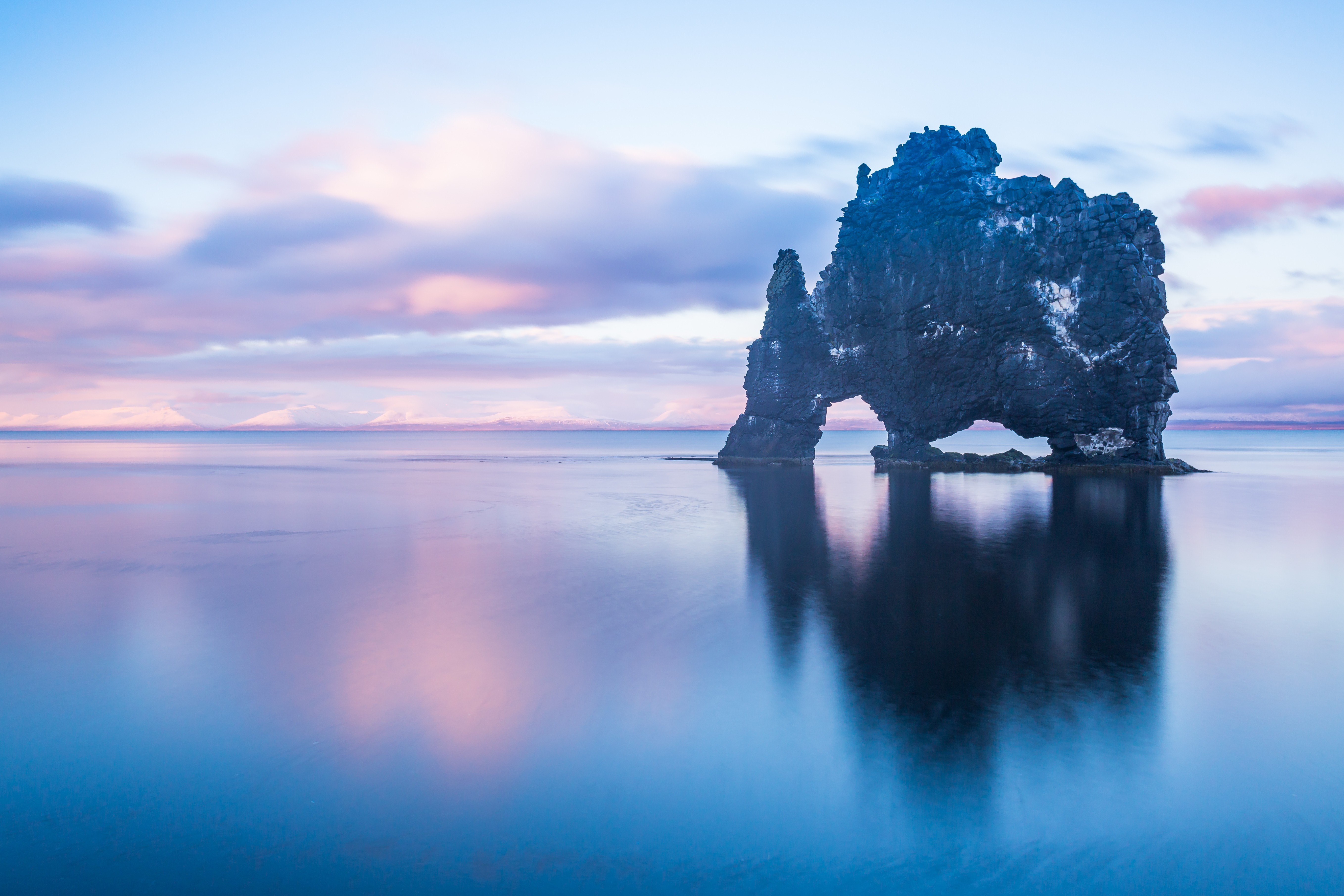 Photography Sea Water Rock Nature Horizon Reflection Iceland Atlantic Ocean Blue 5433x3622