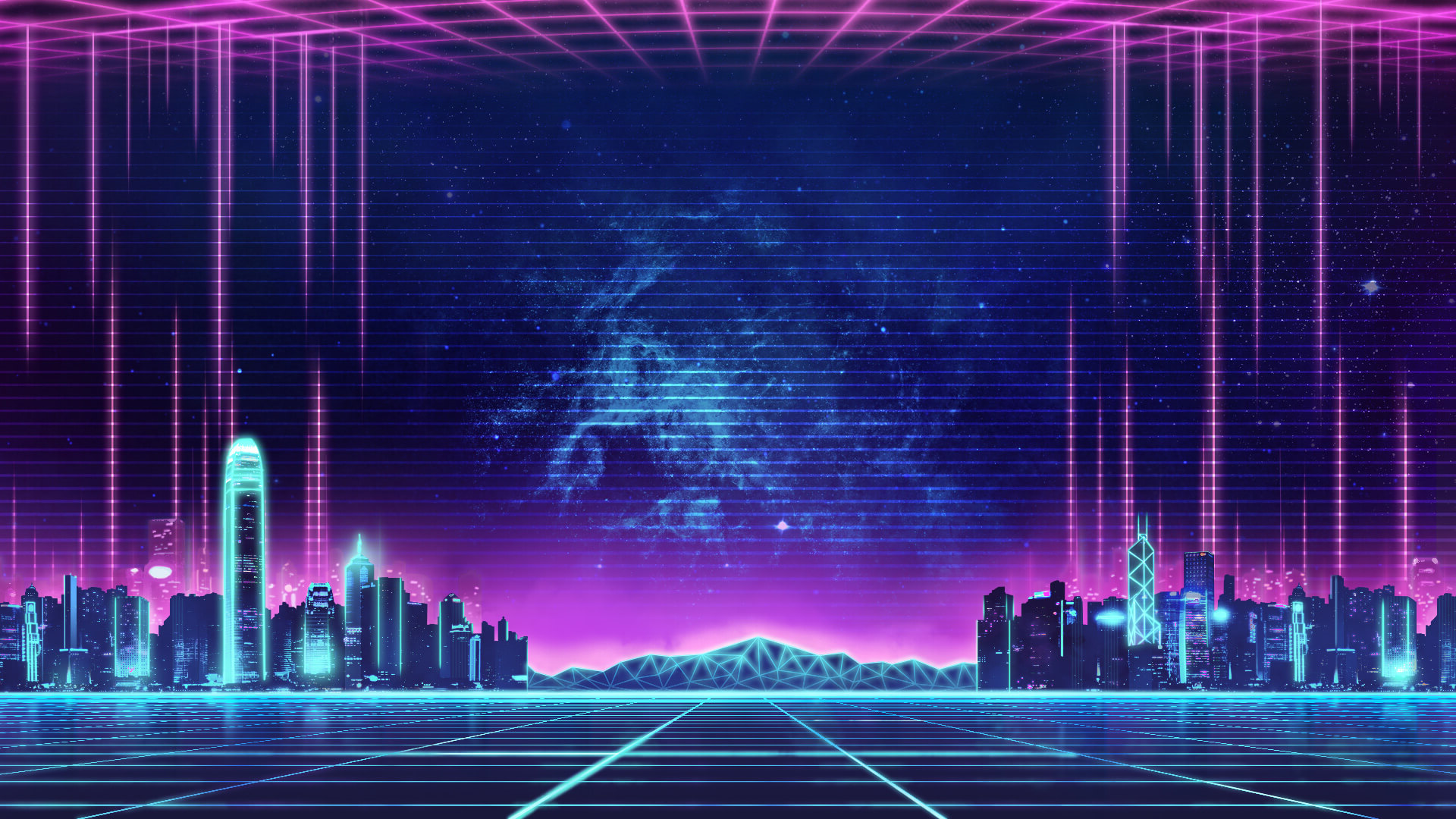 Synthwave City EVGA 1920x1080