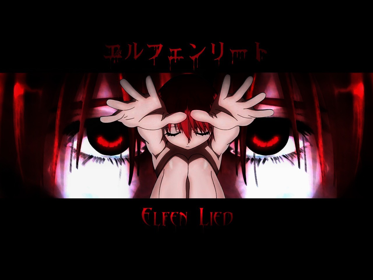Elfen Lied Anime Anime Girls Pink Hair Red Eyes Nyu 1280x960