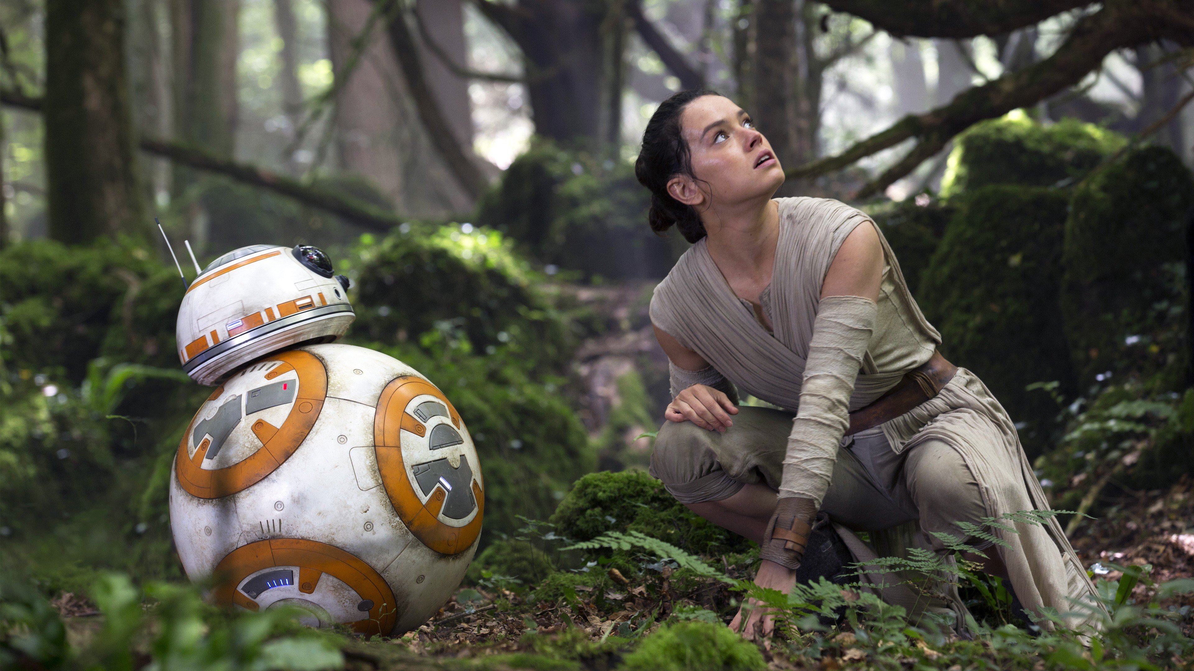 Star Wars Star Wars The Force Awakens Daisy Ridley BB 8 Movies Star Wars Droids Science Fiction Rey  3840x2160