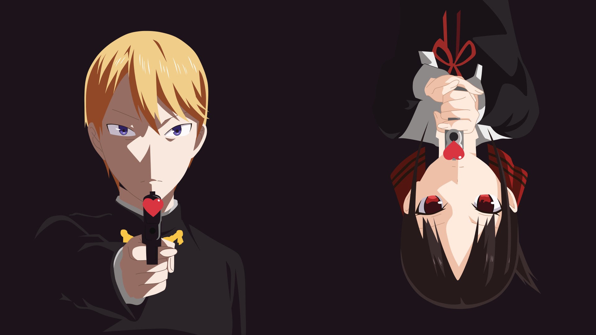 Kaguya Sama Love Is War Kaguya Shinomiya Anime Girls Anime Gun Anime Boys Shirogane Miyuki 1920x1080