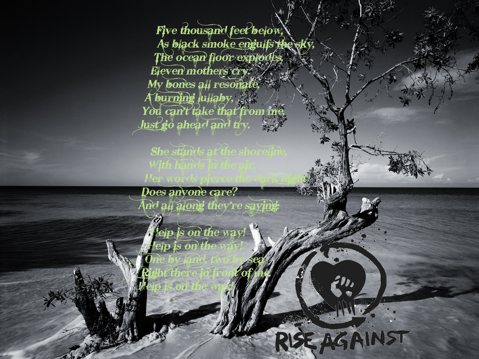 Rise Against Monochrome Lyrics Hardcore Punk Rock 1600x1200