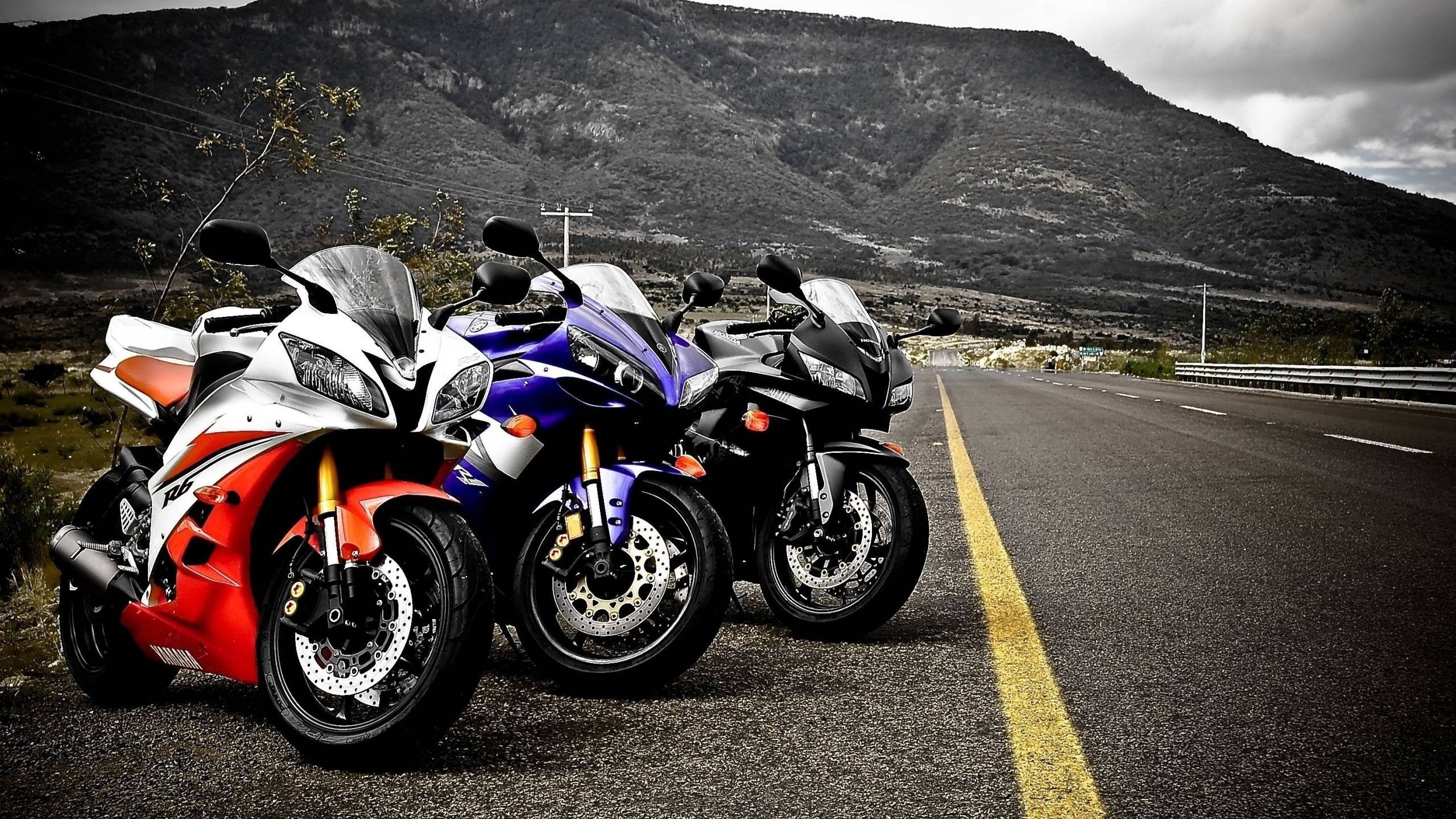 Yamaha YZF R1 R6 Motorcycle Road 2560x1440