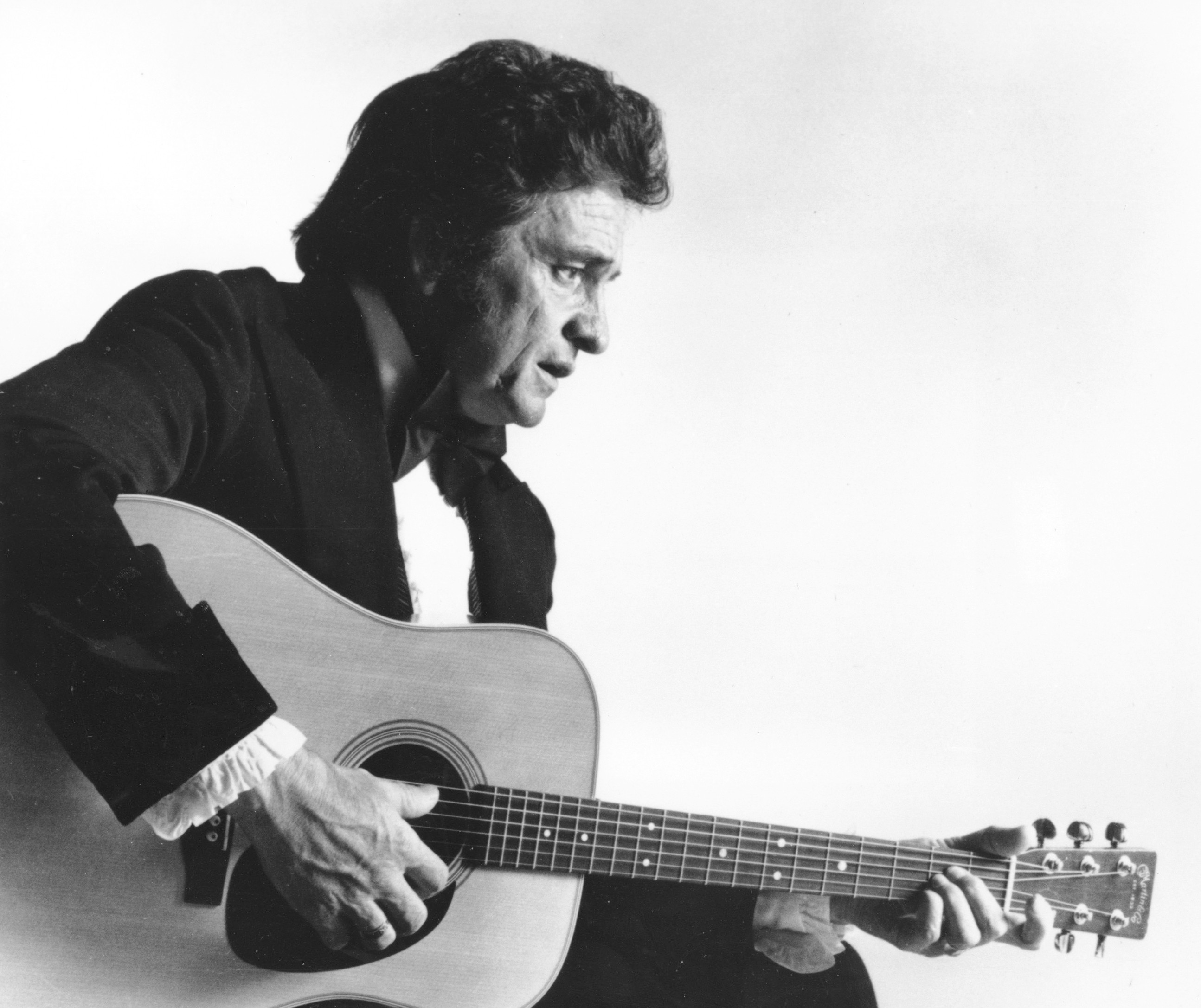 Music Johnny Cash Guitar Man In Black Men 2589x2173