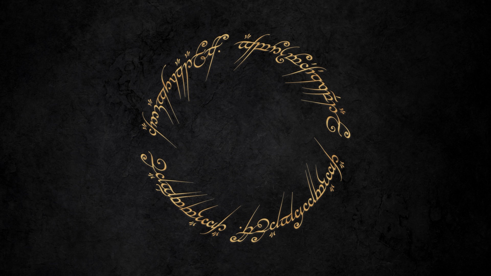 The Lord Of The Rings The One Ring Typography 1920x1080