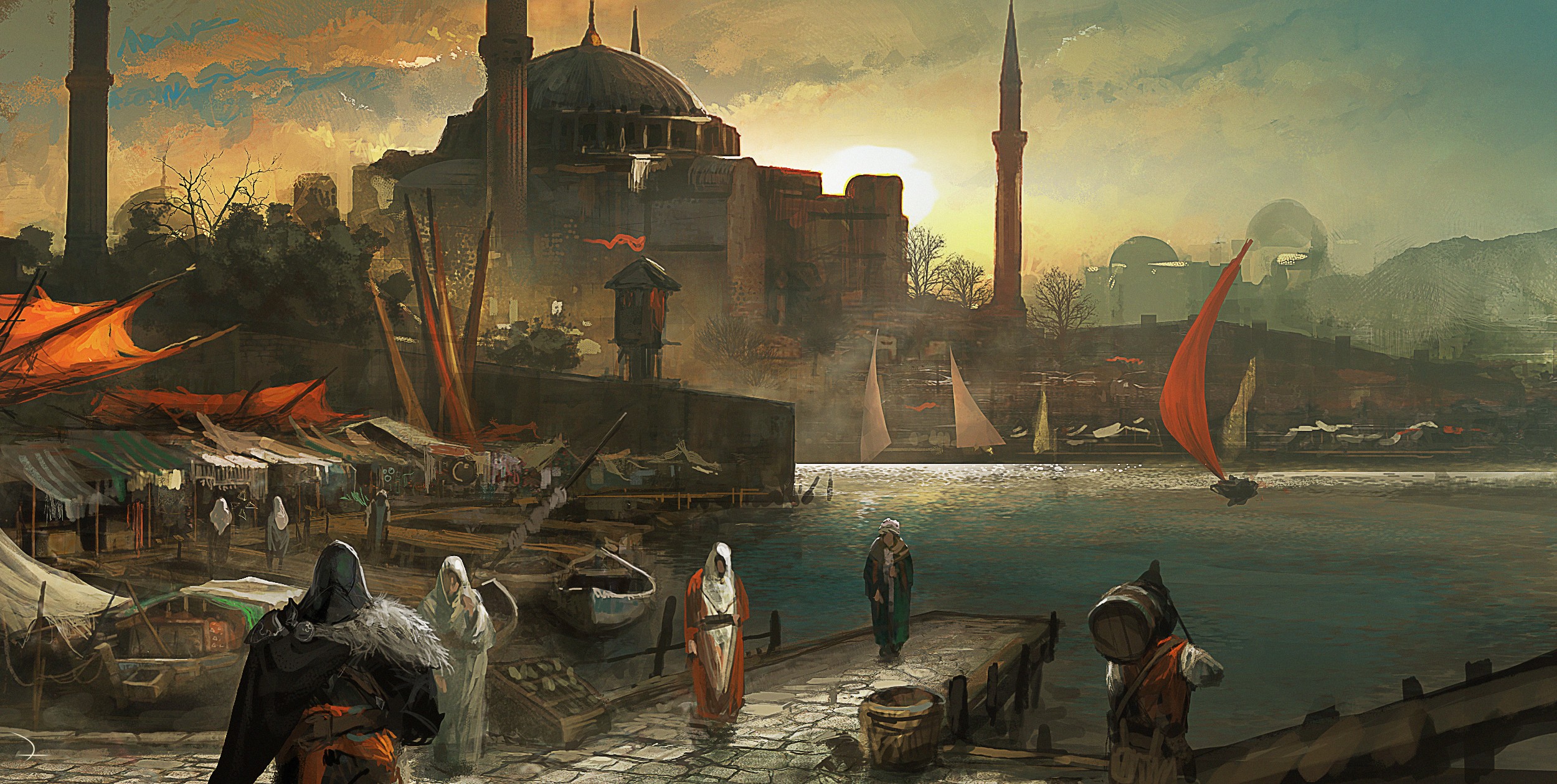Assassins Creed Revelations Assassins Creed Video Games Mosque 2500x1259
